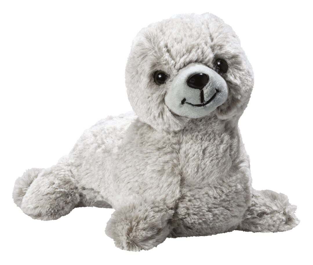 mbw Grußkarten Stofftier - Schmusetier - Minifeet - Höhe: 20cm - Robbe Selena