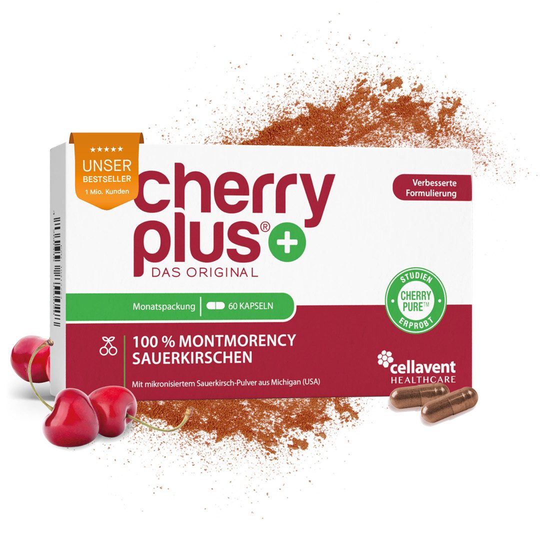 Cellavent Healthcare Montmorency Sauerkirsche Kapseln - Cherry PLUS Kapseln