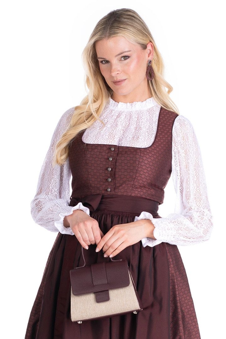 Hammerschmid Dirndl Dirndl lang 2tlg. - MOORSEE - weinrot