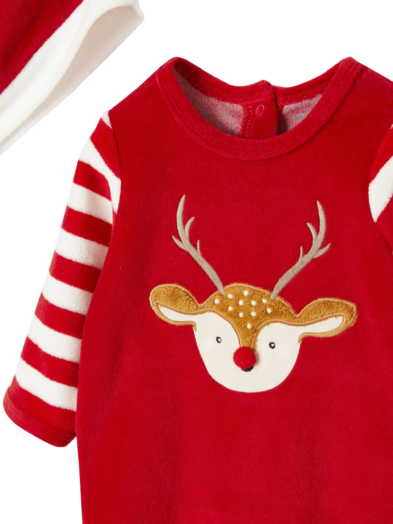 vertbaudet Schlafoverall Baby Weihnachts-Geschenkset: Strampler & Mütze – Bild 4 von 5