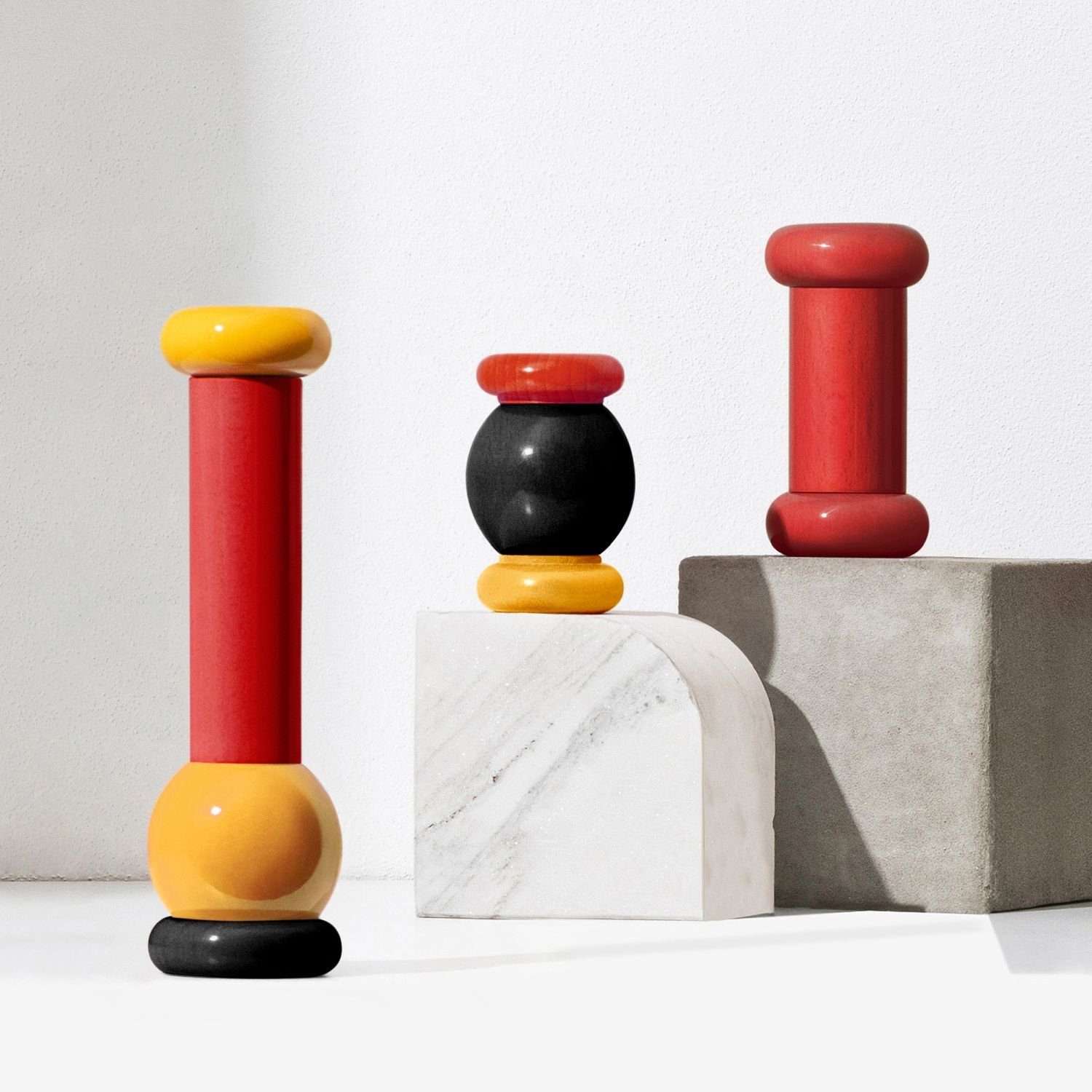 Alessi Salz-/Pfeffermühle Sottsass Collection Medium Rot manuell