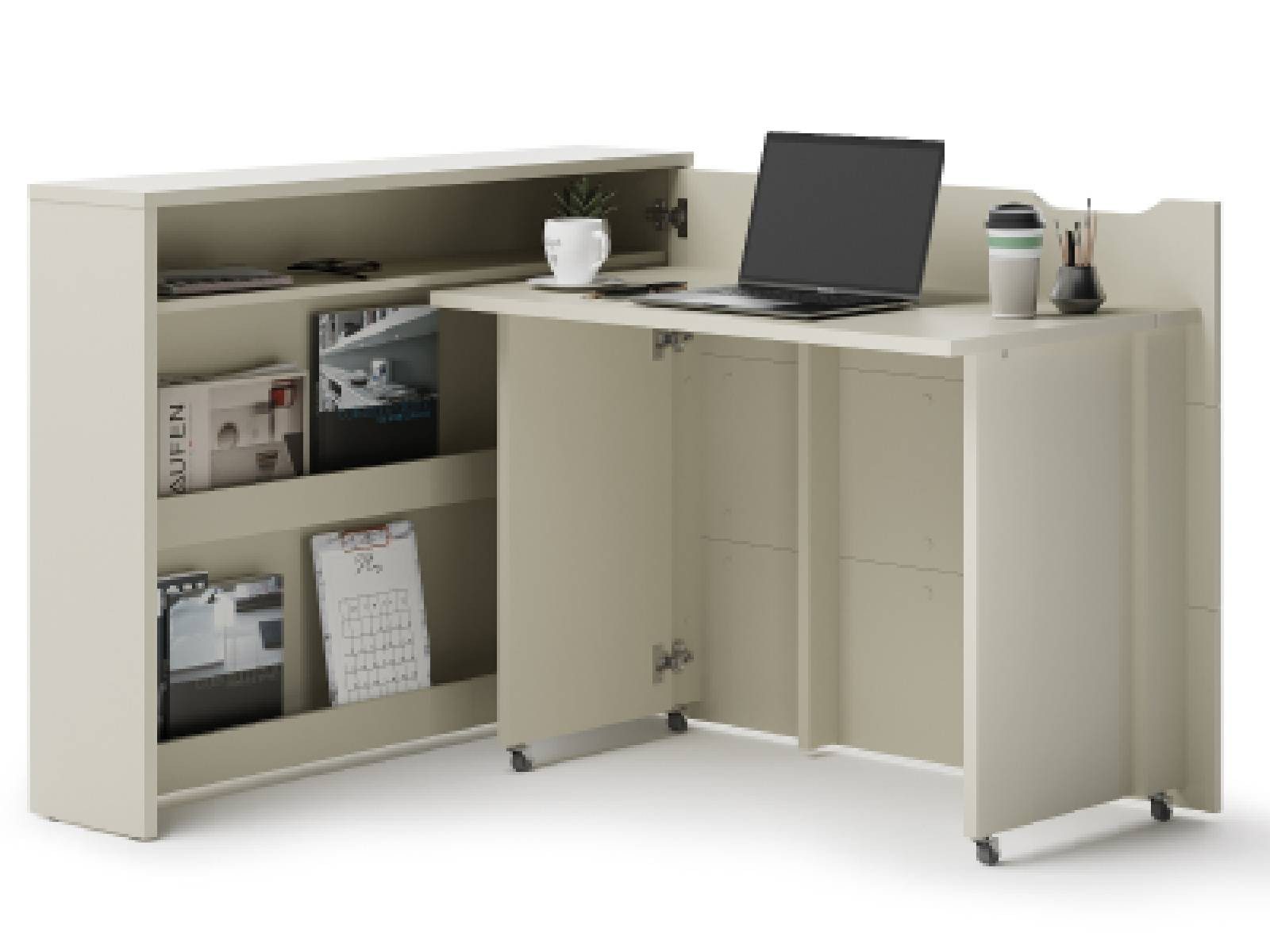 yourhouse24 Schreibtisch Multifunktions-Klappschreibtisch WORK CONCEPT (2-in-1-Kommode-Schreibtisch)