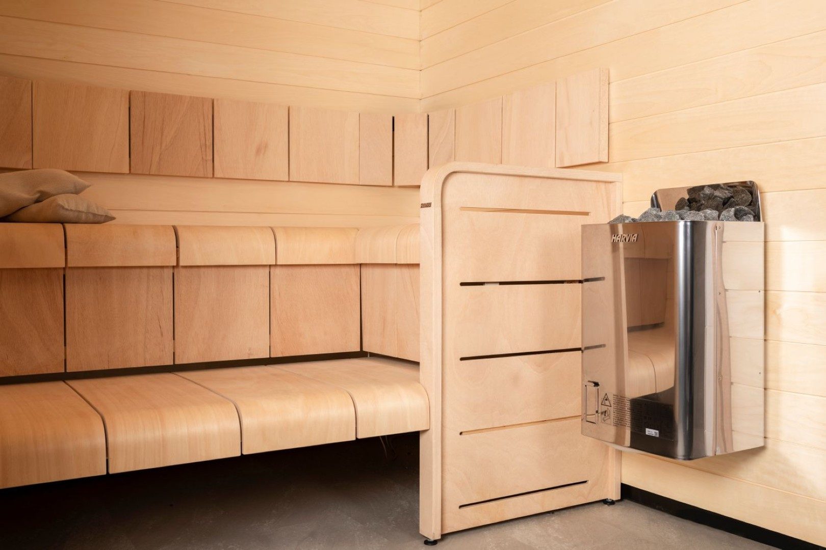 HARVIA Bio-Saunaofen Harvia The Wall Combi 4,5 kW, 4,5 kW, externe Steuerung, Schlanker Wand-Kombiofen mit Verdampfer für 3 - 6 m³