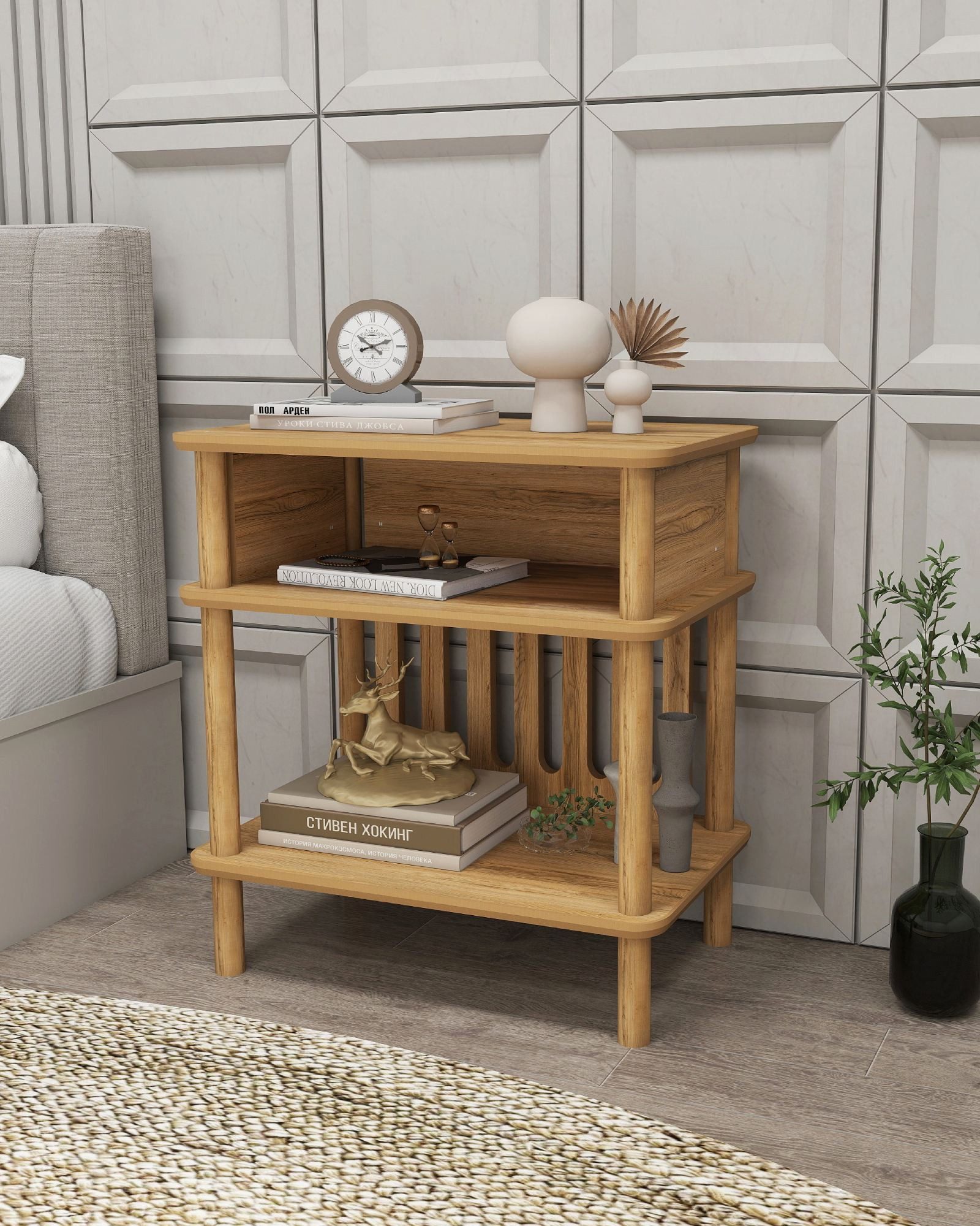 Skye Decor Beistelltisch Bella (1-St., 1 Tisch), mit Holzbeinen