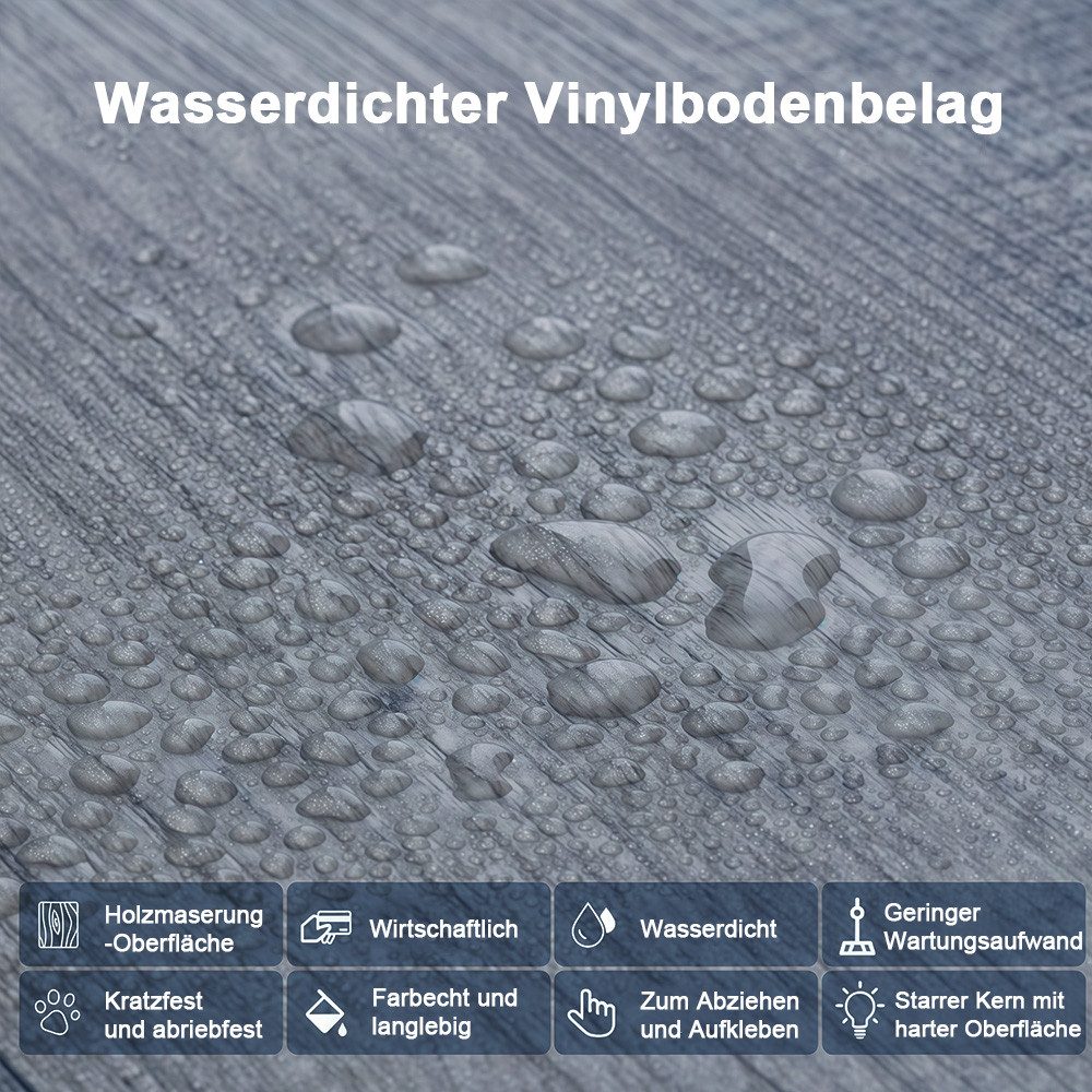 GLIESE Vinylboden Selbstklebende Bodenfliesen für glatte Untergründe, Pflegeleicht, Rutschfest, 5,00 m²/ 36 Stück selbstklebend, für Küche, Badezimmer, Boden, Flur