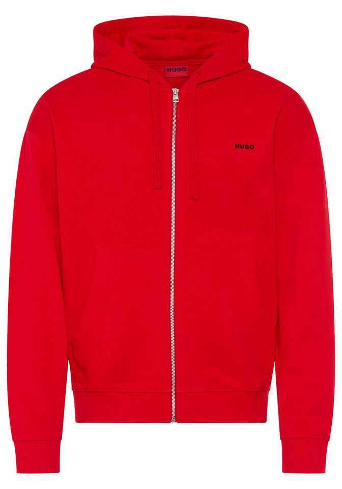 HUGO Kapuzensweatjacke Relaxed Fit, Kapuze, Taschen