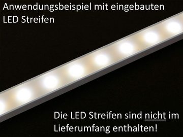 SO-TECH® LED-Stripe-Profil LED-Aluprofil Länge 2m Profil mit opaler Abdeckung