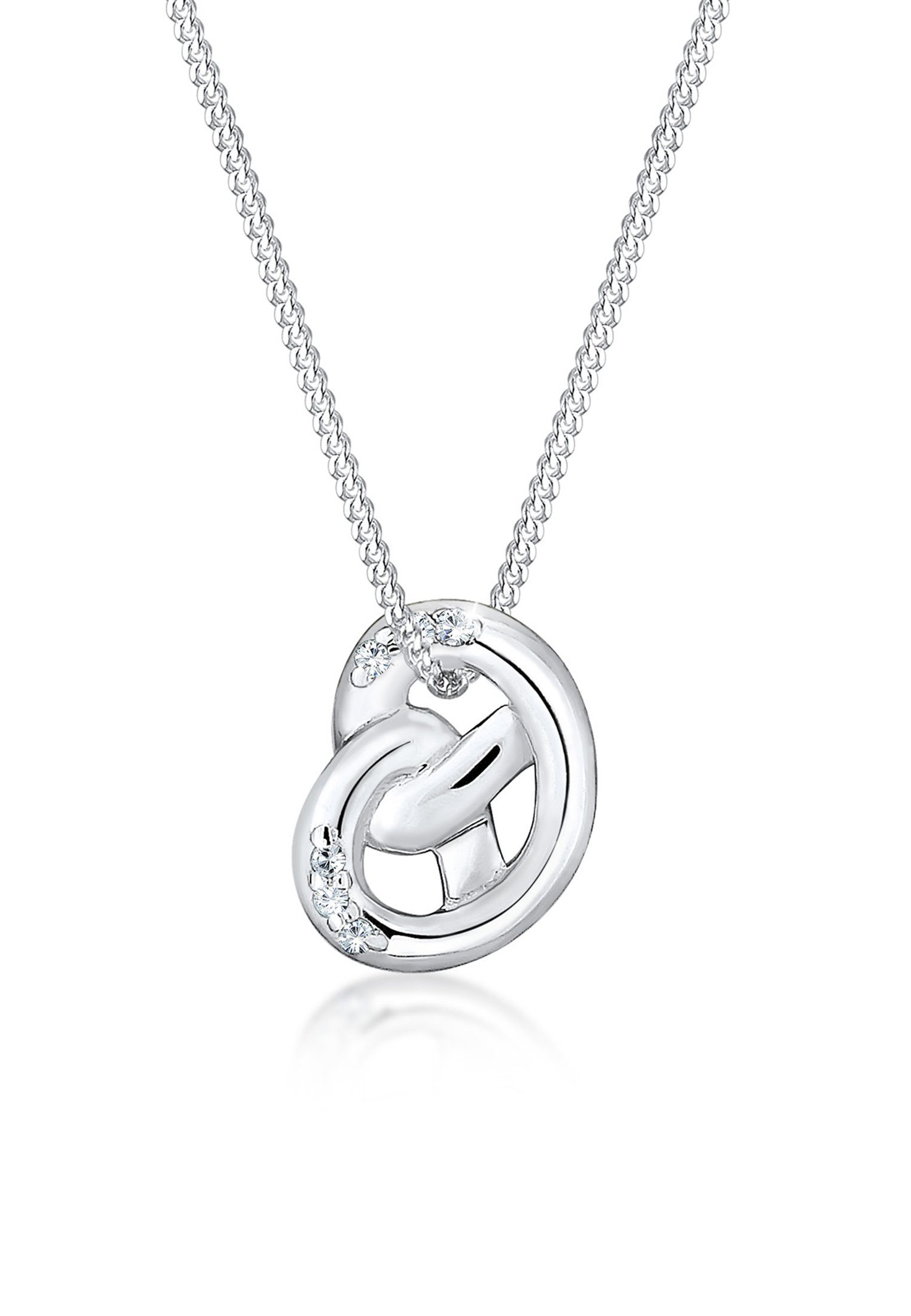 Elli Collierkettchen Brezel Kristalle 925 Sterling Silber