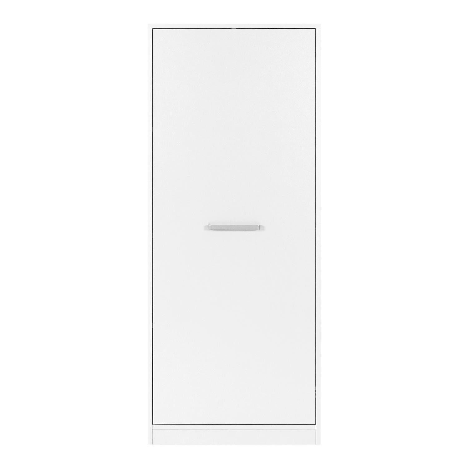 Inter Link Mehrzweckschrank LIFESTYLE STUDIO FLOW, Weiß Dekor, 1 Tür, 3 höhenverstellbare Einlegeböden, B 67 x H 164 x T 68 cm