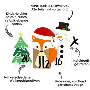 suebidou befüllbarer Adventskalender Weihnachtskalender "Winterwald Mix" zum Befüllen mit Boxen