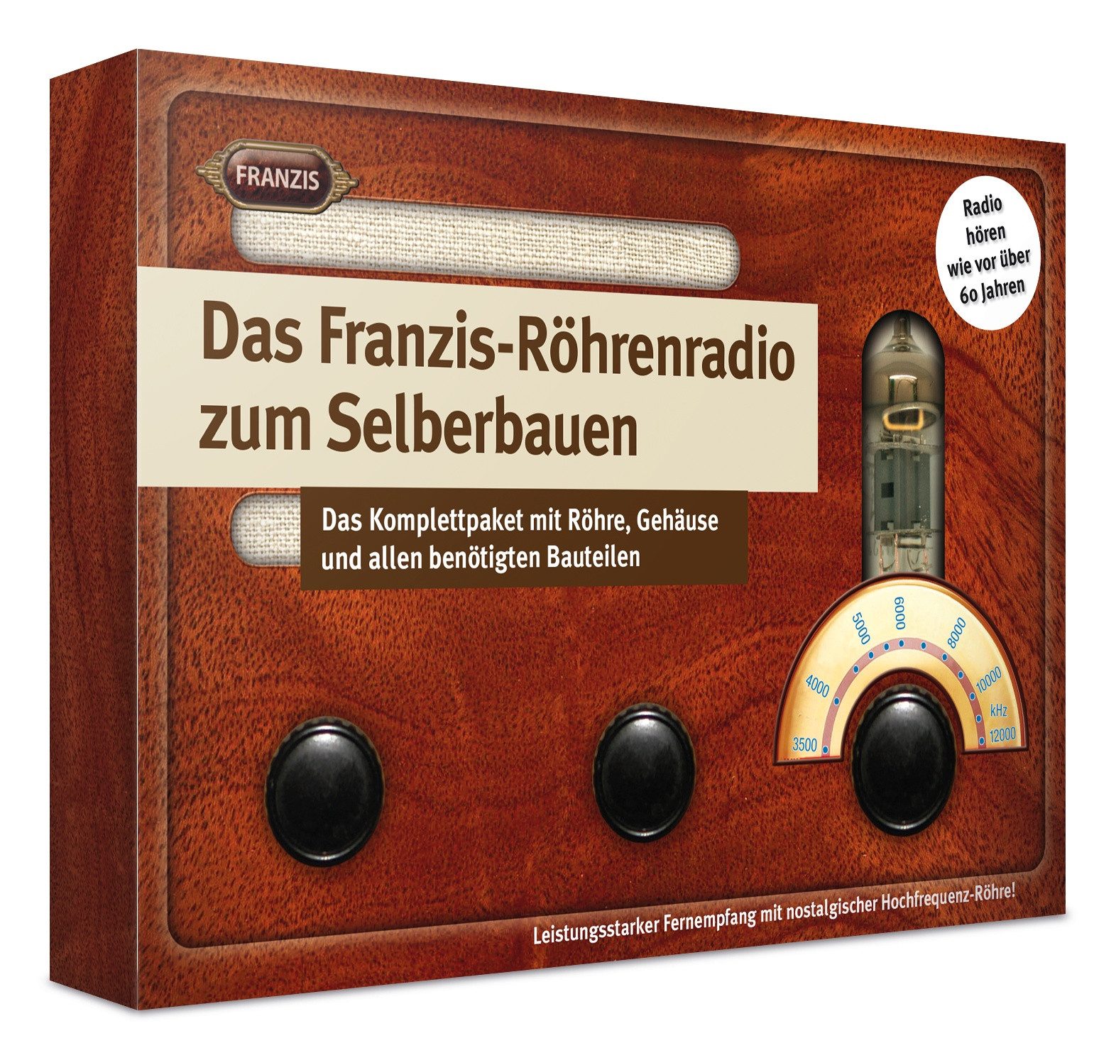 Franzis Modellbausatz Röhrenradio zum selber bauen Bausatz