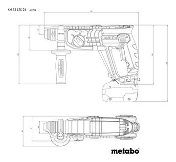metabo Werkzeugset Combo Set 2.3.2 18V, Akku-Bohrschrauber BS 18 & Akku-Kombihammer KH 18 LTX 24 m. 2 x 2
