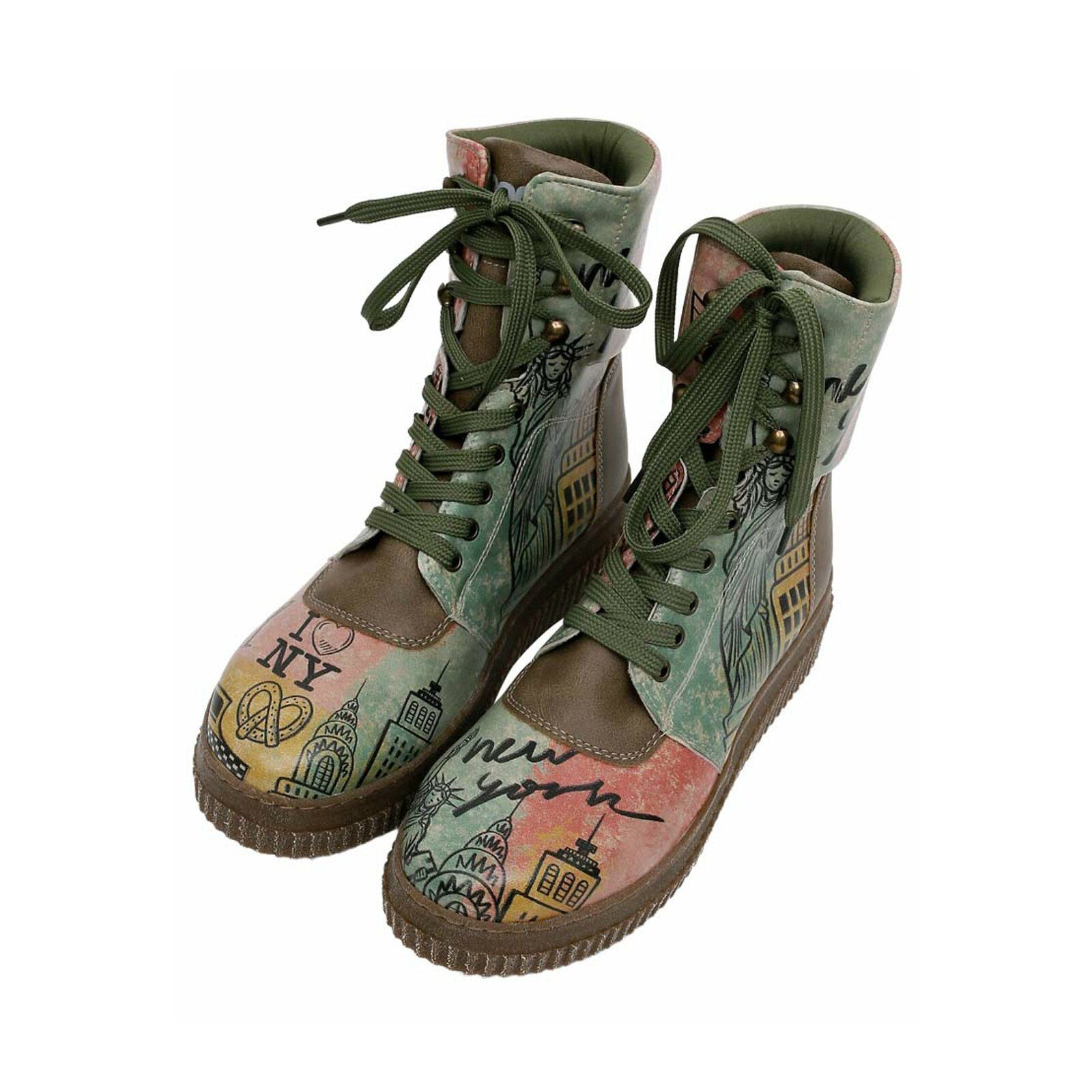 DOGO Future High Top Boots New York Damen Stiefeletten Schnürboots Handgefe günstig online kaufen