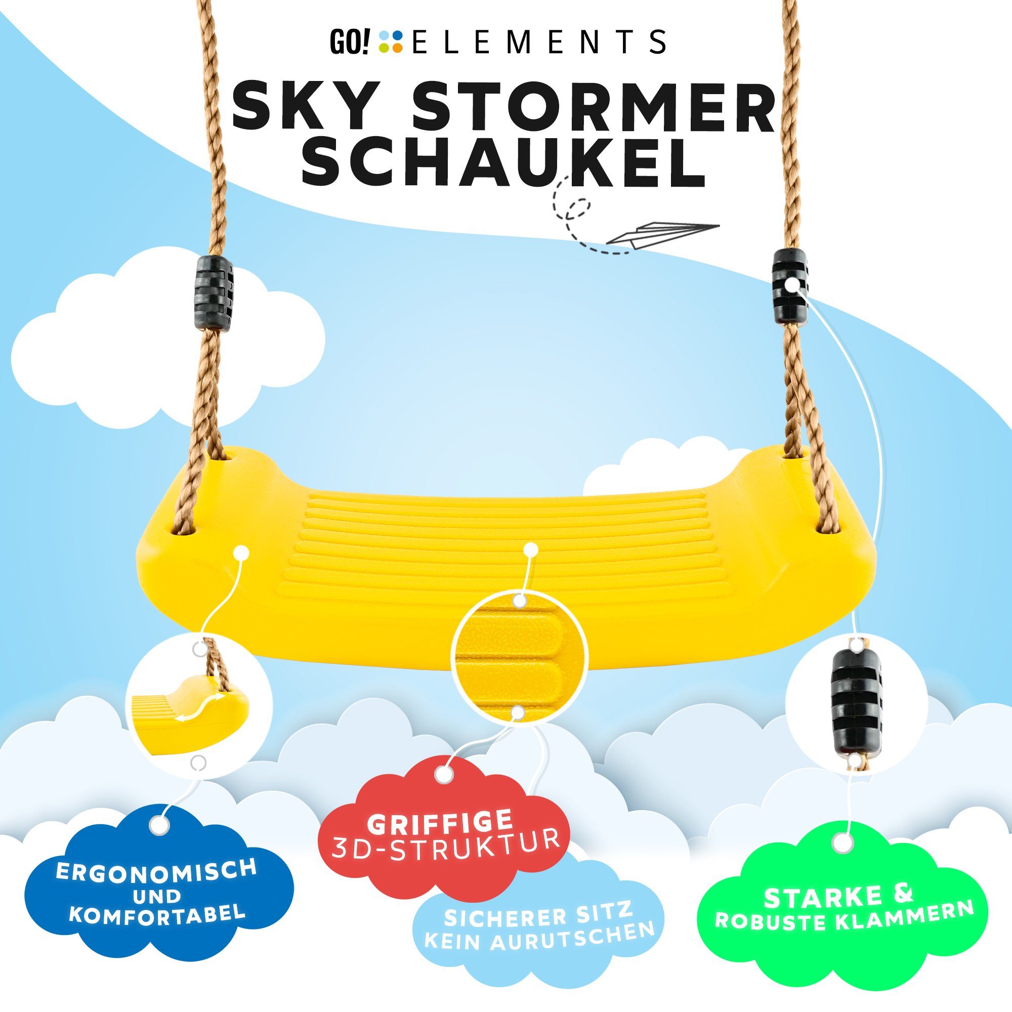 GO!elements Einzelschaukel Sky Stormer, Schaukel Garten günstig online kaufen