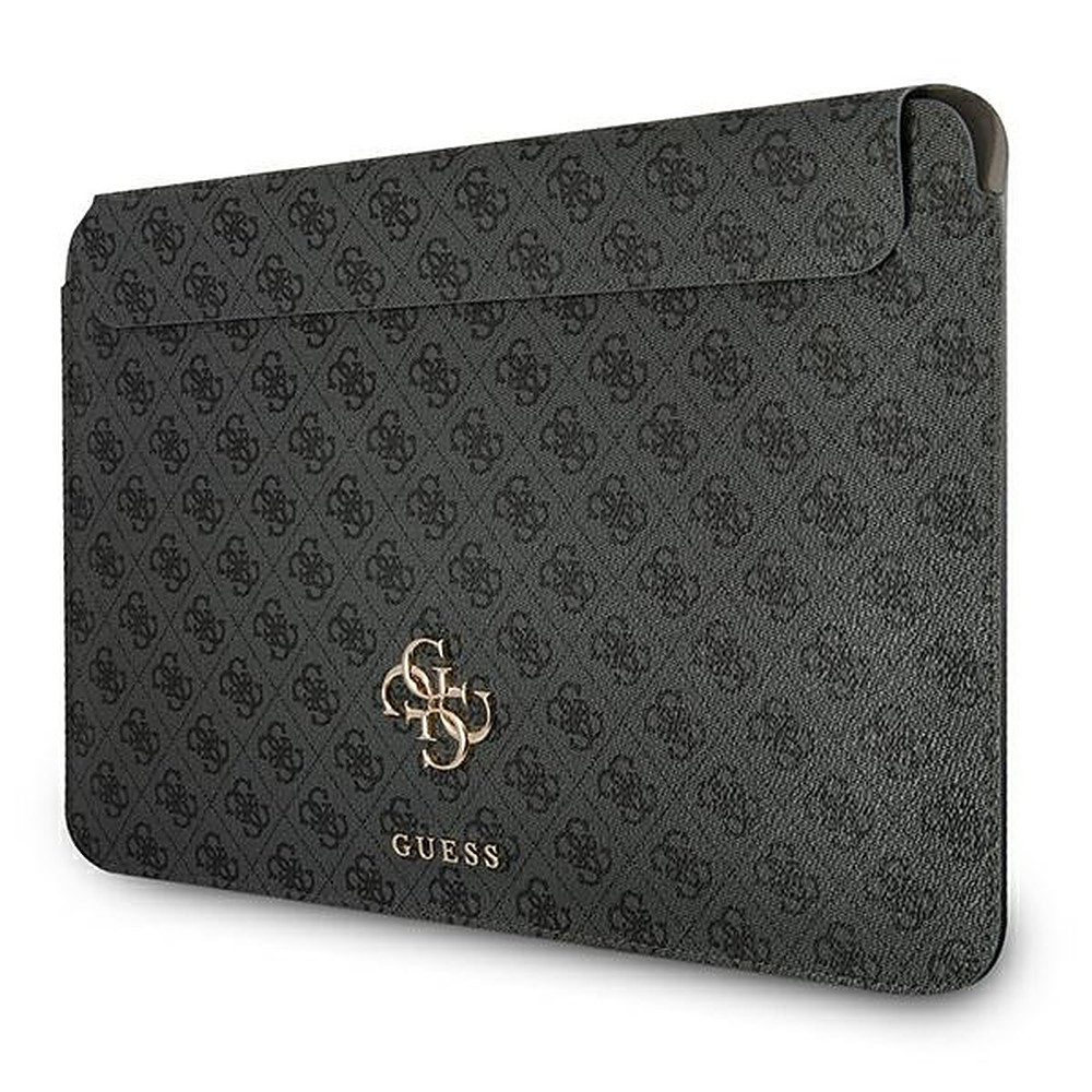 Guess Laptoptasche Notebookhülle Schutzhülle (Spar-Set, 1-tlg), Saffiano-Optik, goldfarbenes 4G-Logo