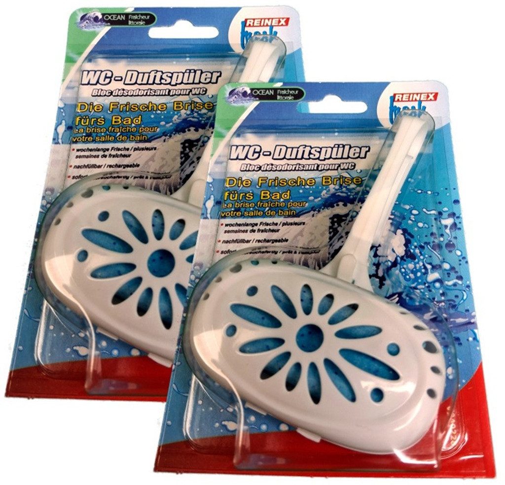 Reinex WC-Duftspüler WC- FRISCH-AKTIV -DUFTSPÜLER, mit Einhänger (2-St), Ocean