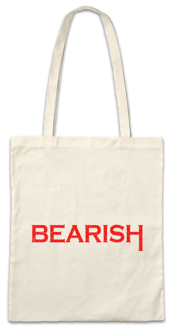 Beuteltasche Bearish Stofftasche Bullisch Bärisch Investment Banker Day Trader