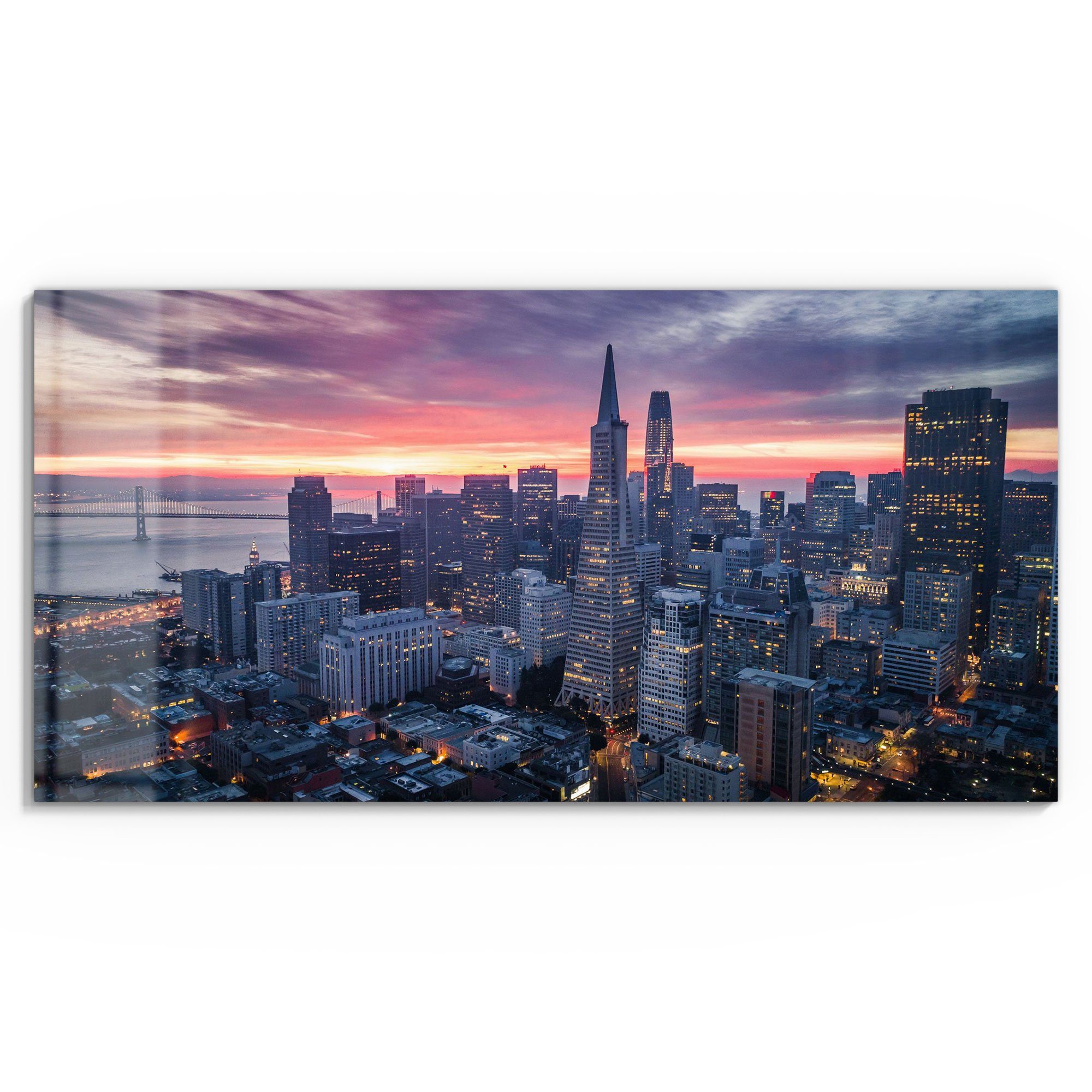 DEQORI Glasbild 'Blick auf San Francisco', günstig online kaufen