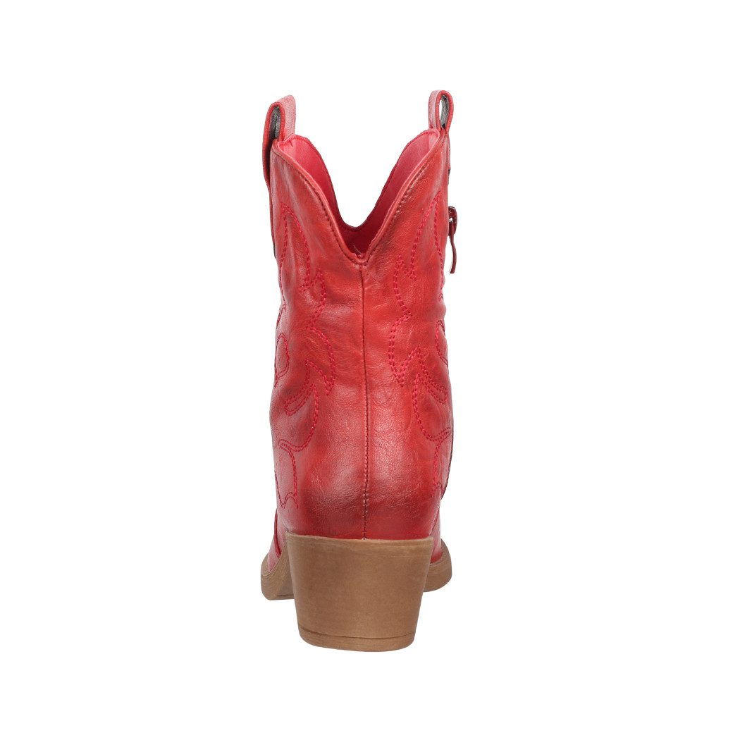 Elara Damen Western Boots mit Stickerei, Blockabsatz und Zugschlaufen Cowboystiefel – Bild 5 von 5