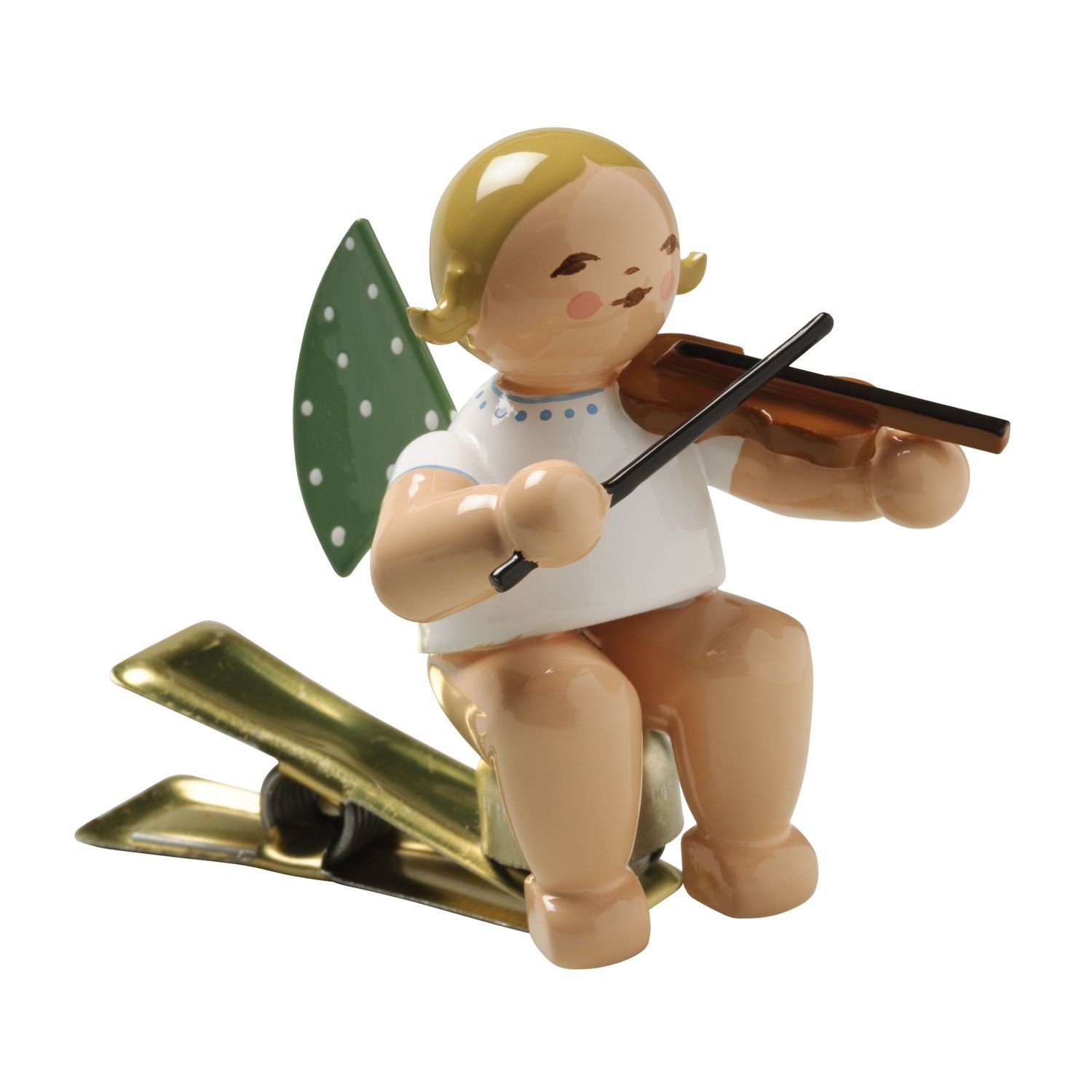 Engel Kühn Weihnachtsfigur zufällig Klemme braunhaarig blond Geige mit 650/90/2, & Wendt auf oder