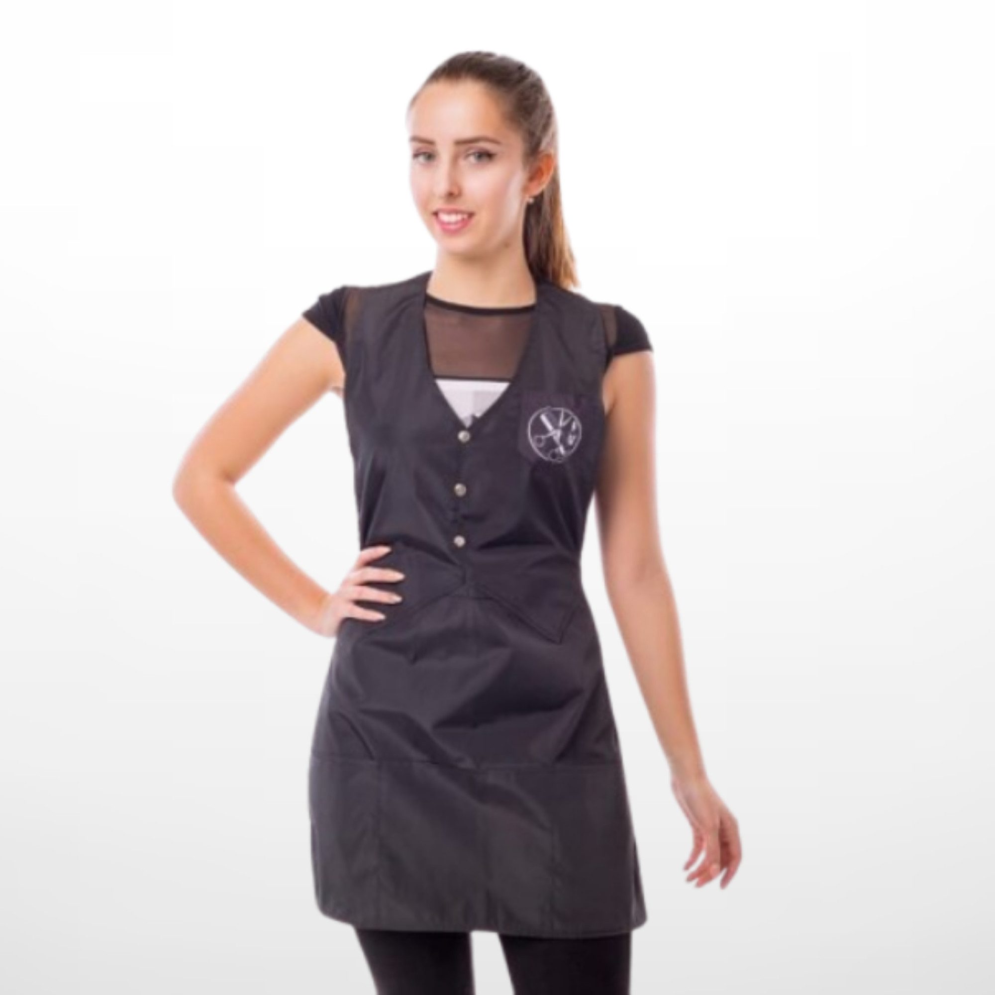 STM Company Kittelschürze Funktionaler Weste-Schürzen, Friseur- & Kosmetik-Lätzchen, mit Taschen