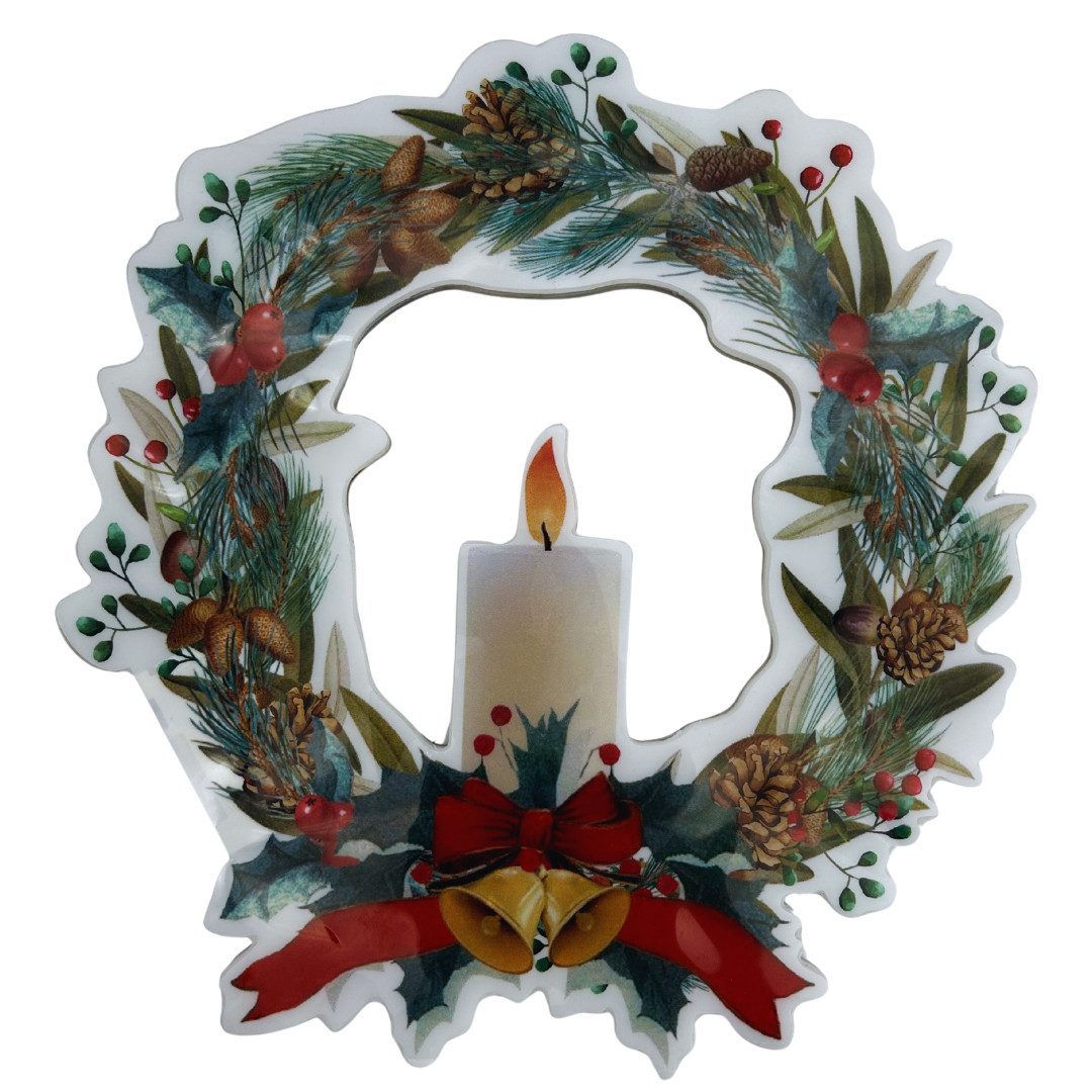abc HOME Fensterdekoration Weihnachtskranz, LEDs, Timer-Funktion, Selbsthaf günstig online kaufen