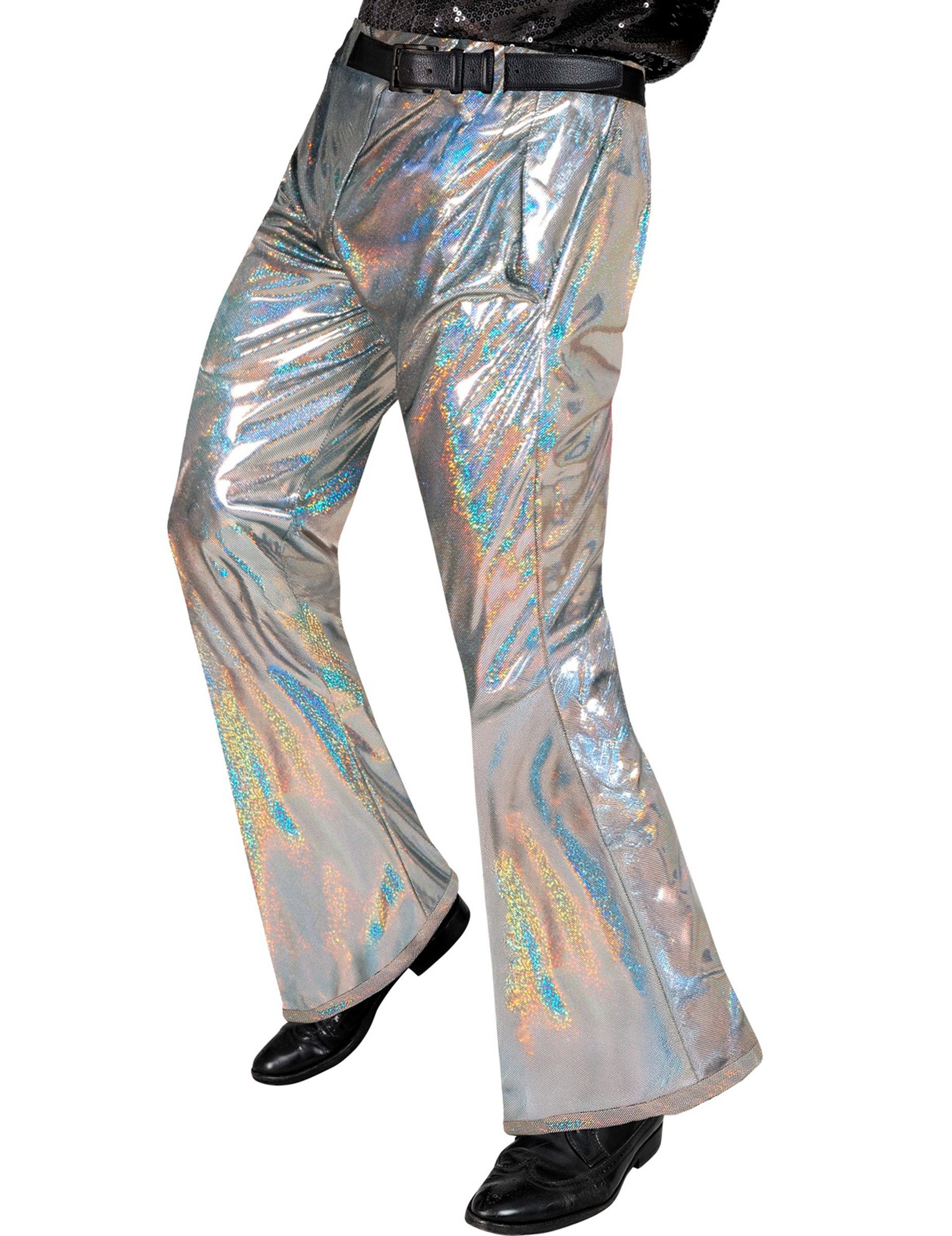 Widmann S.r.l. Kostüm Disco Hose Herren holografisch silber günstig online kaufen