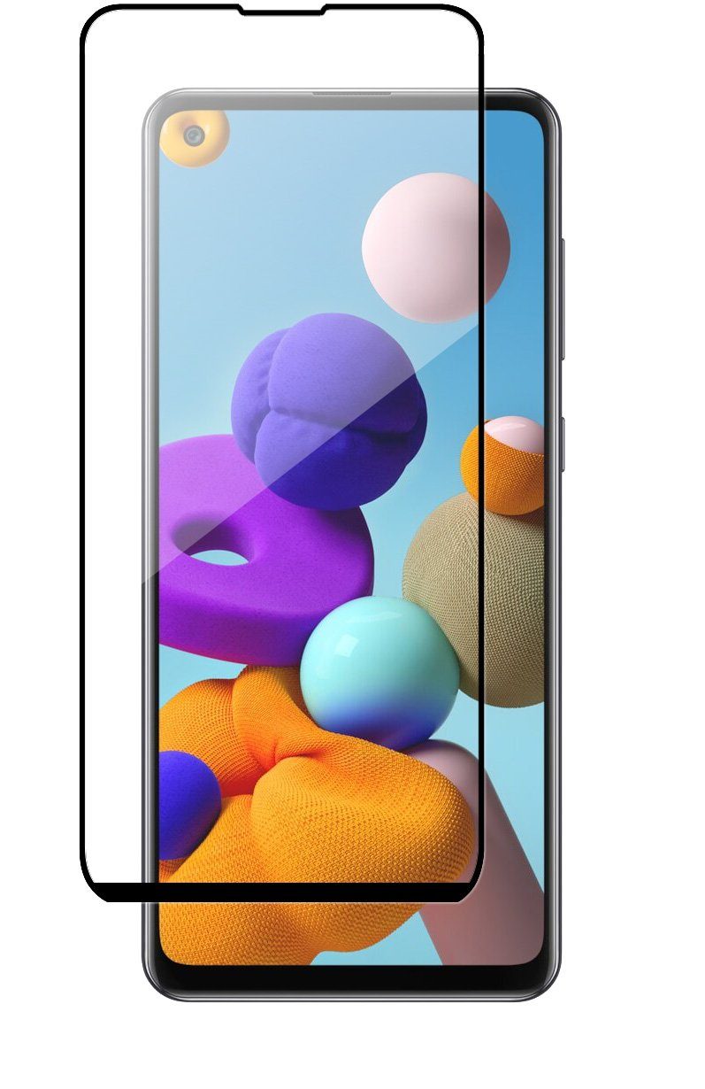 cofi1453 Handyhülle 5D Schutzglas für Samsung Galaxy A21S, Displayschutz Panzerglasfolie