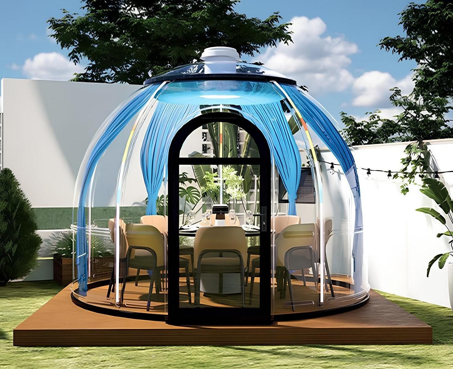Xlmoebel Pavillon Robuster Pavillon mit UV-Schutz für bis zu 10 Personen, Made in Europa