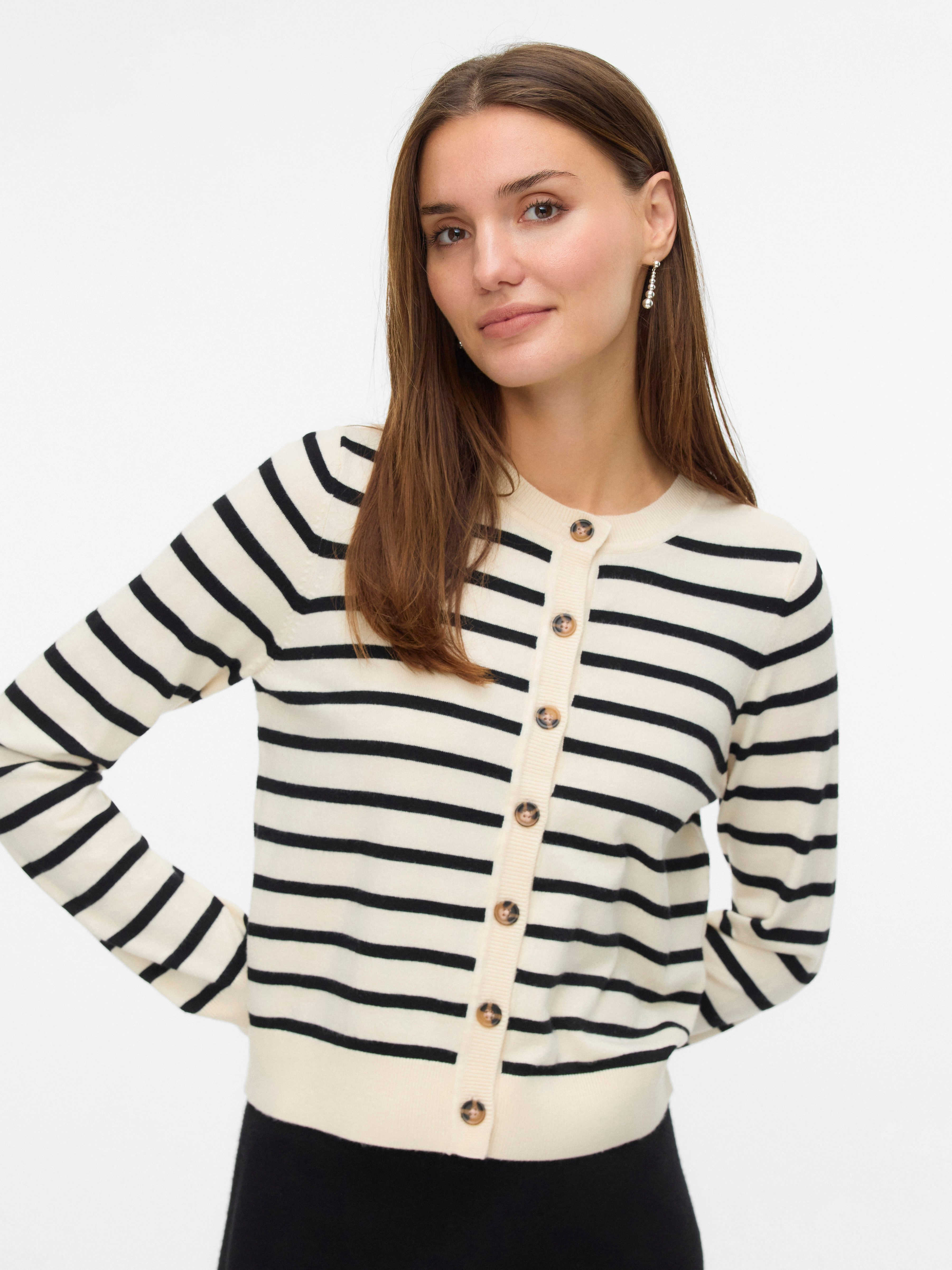 Vero Moda Strickjacke VMSABA PLAIN LS O-NECK CARDIGAN NOOS günstig online kaufen