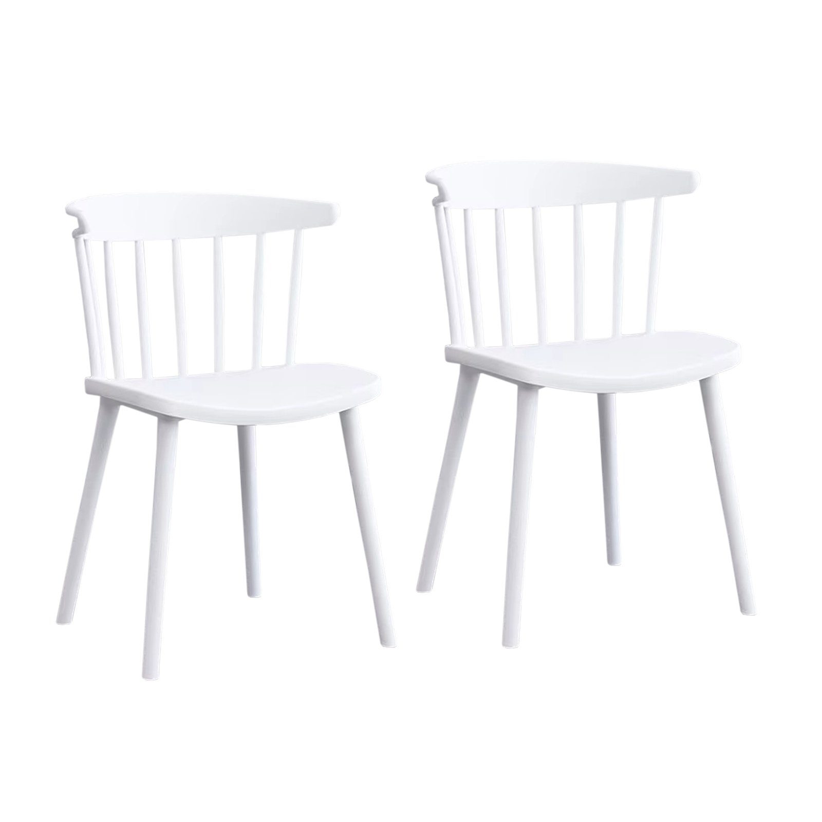 HTI-Living Küchenstuhl Stuhl Tovik 2er-Set (Set, 2 St), Küchenstuhl Esszimmerstuhl Kunststoffstuhl Bistrostuhl Weiß
