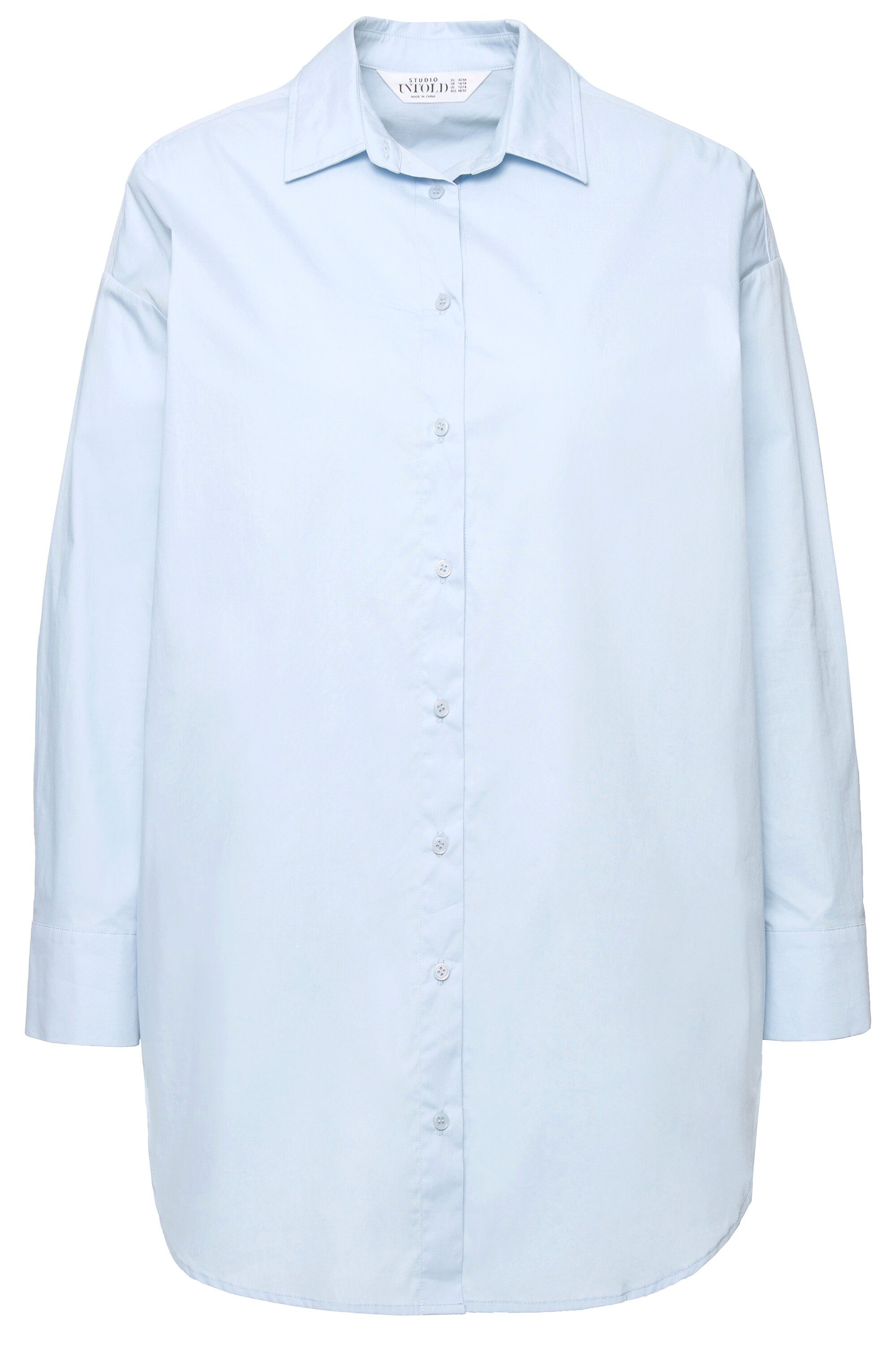 Studio Untold Hemdbluse Bluse oversized Rücken-Knopfleiste günstig online kaufen