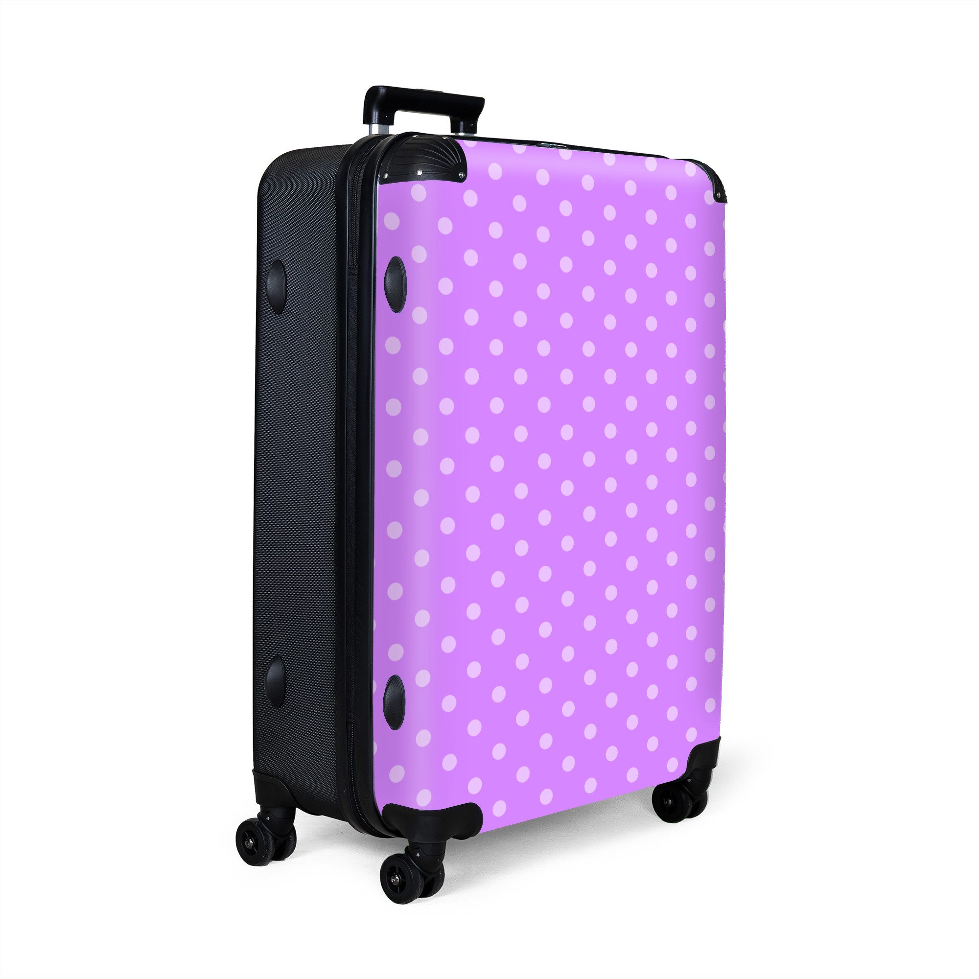 NoBoringSuitcases.com© Hartschalen-Trolley Lila - Muster - günstig online kaufen