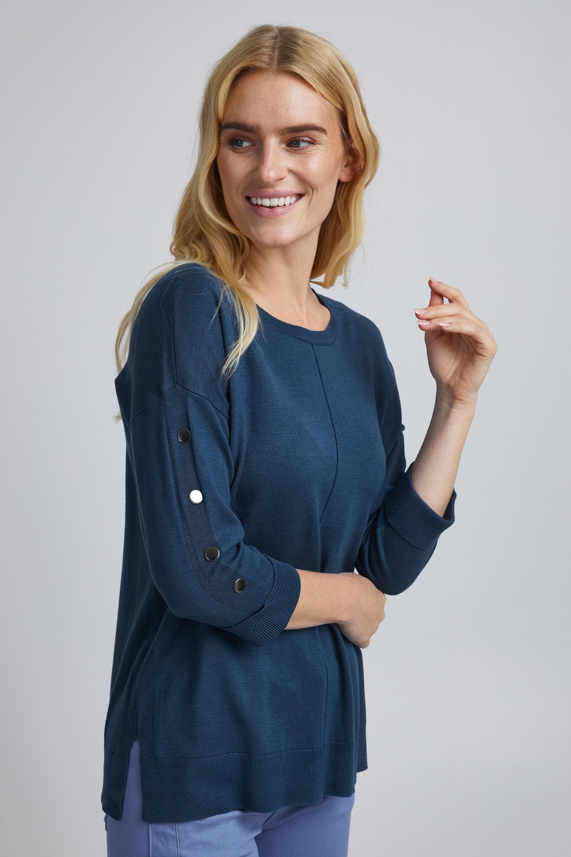 Rundhalspullover FRBESMOCK 2 Pullover - - 20609698