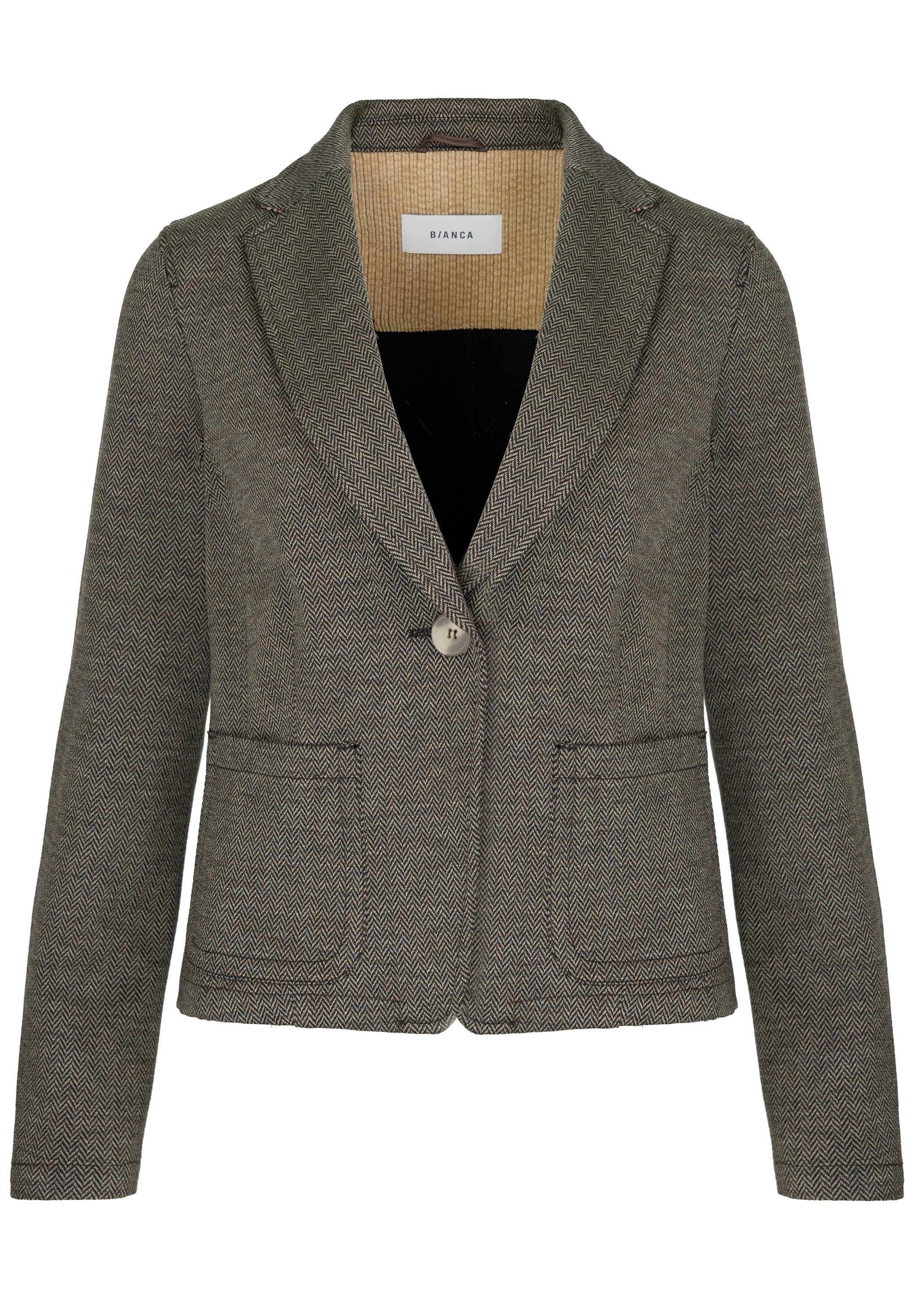 bianca Jerseyblazer SUNNY in Fischgrätmuster-Muster in angesagter Jerseyware