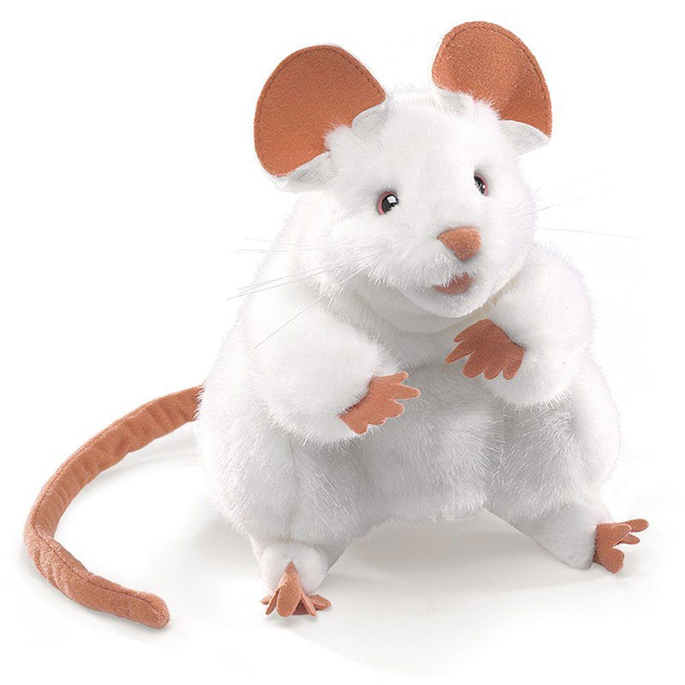 Folkmanis Панч и Джуди Handpuppe Folkmanis Handpuppe weiße Maus 2219 (Packung)
