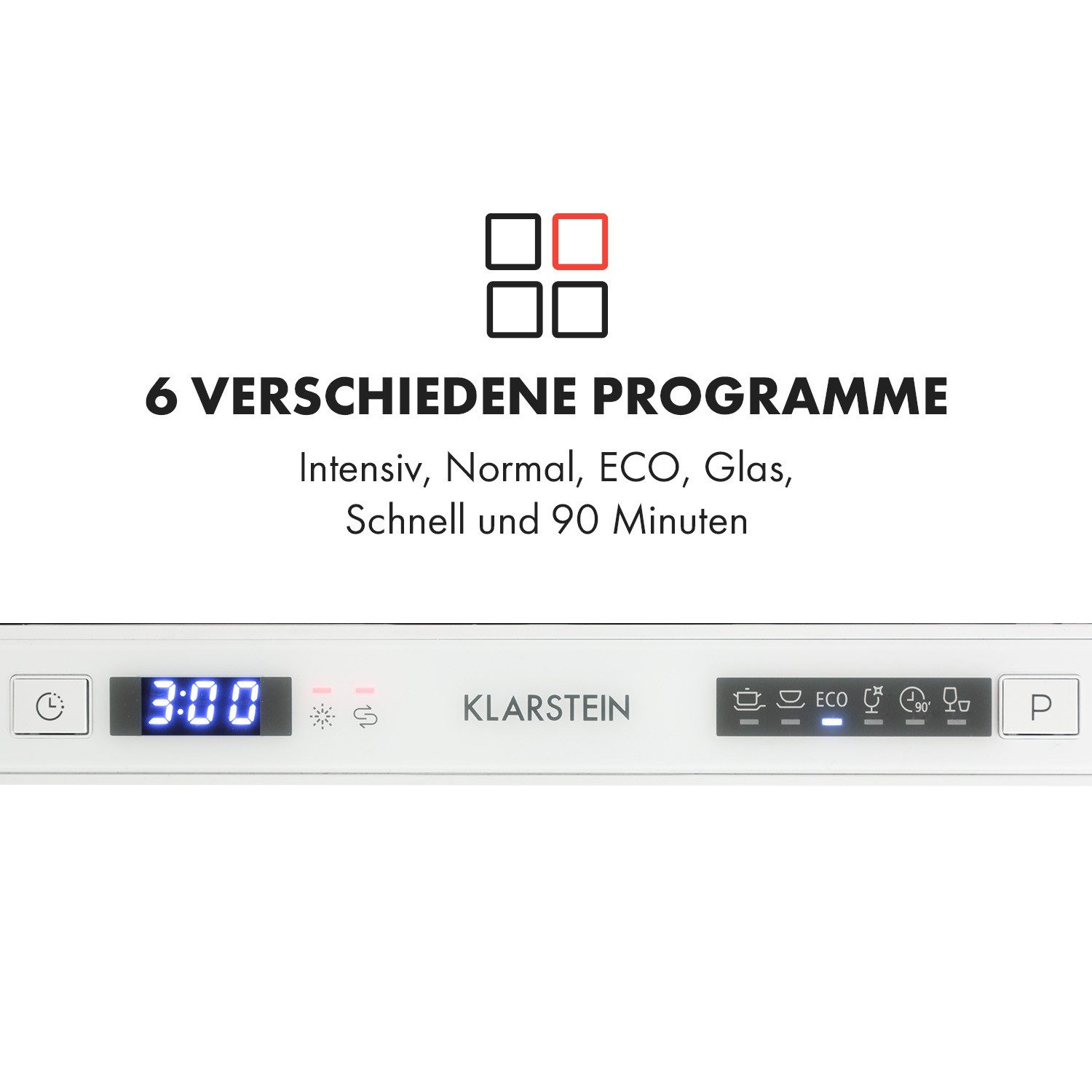 Klarstein Standgeschirrspüler DSM-Amazonia-6-Secre 10032915A, Mini Spülmaschine klein Tischspülmaschine Mini Tisch Geschirrspüler