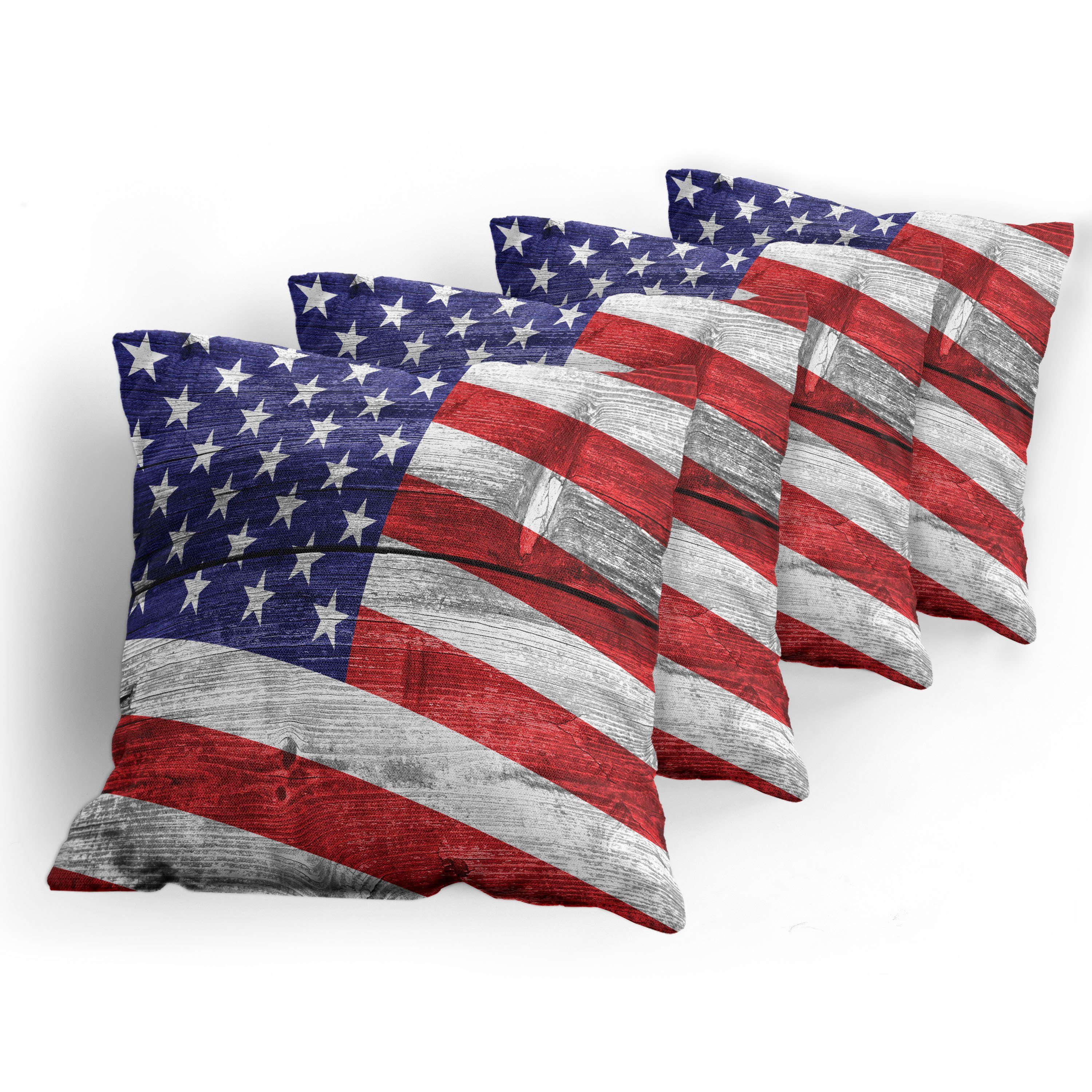 (4 Doppelseitiger Digitaldruck, Day Stück), Kissenbezüge Patriotic Abakuhaus Accent America Modern Patriotisch