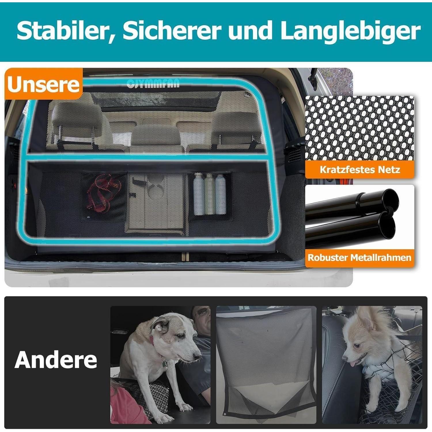 LuxusKollektion Tierabsperrgitter Hundegitter Auto Rücksitz Kofferraum Metallrahmen Universal L – Bild 5 von 5