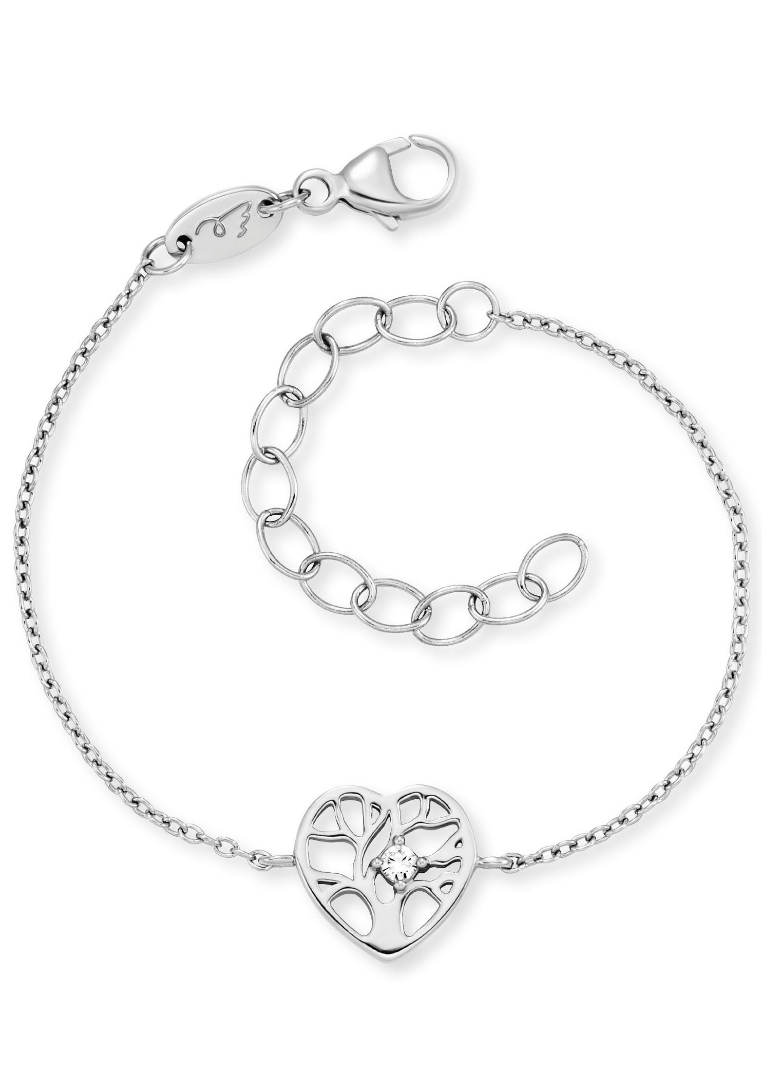 Favoritensuche Herzengel Armband Schmuck Geschenk, Zirkonia Lebensbaum HEB-TREE-ZI, (synth) im Armkette, mit Herz