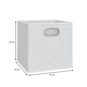 Vicco Faltbox Faltkiste Aufbewahrungsbox 30x30 cm Weiß 2-er Set