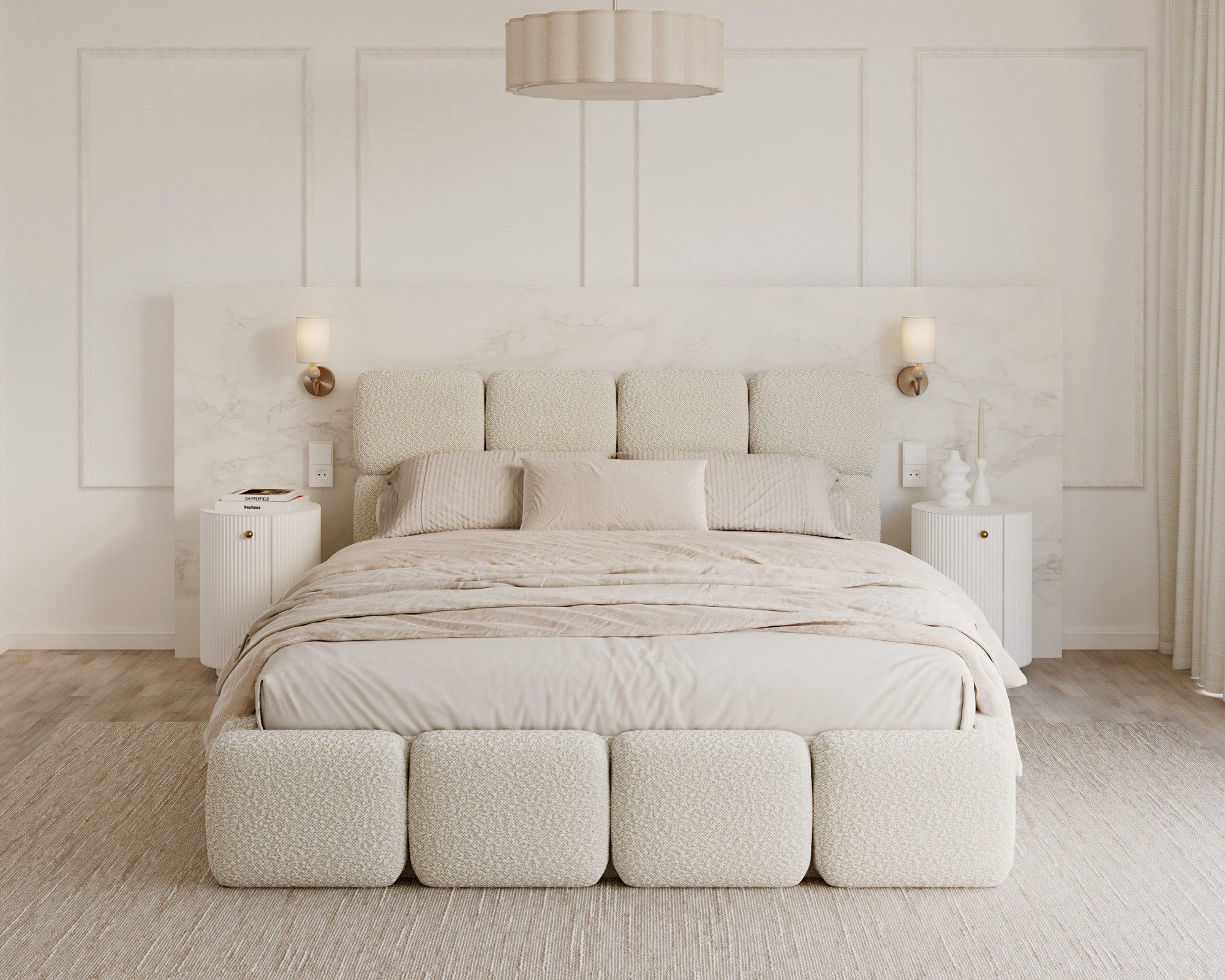 thematys Polsterbett Bett Stauraumbett Bezug Cleo / Bouclé 140x200, 160x200 günstig online kaufen