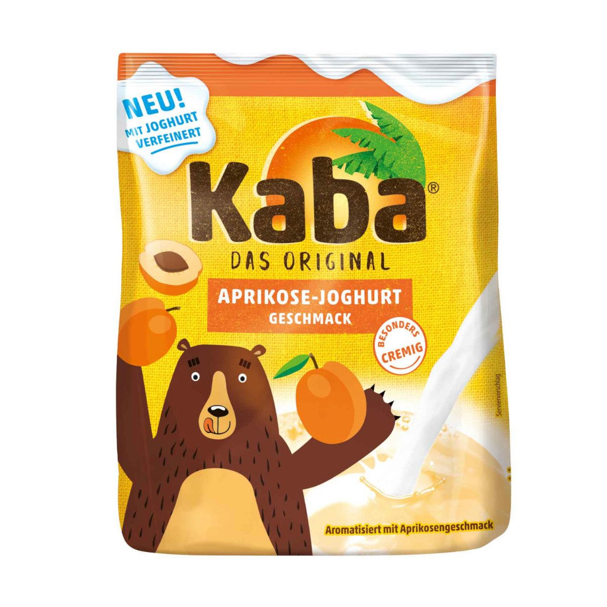 Kaba Kakao, Kaba Getränkepulver Aprikose Joghurt Milchmixgetränk Packung 400g