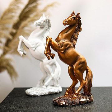 CoolBlauza Tierfigur Pferd Ornament, Einweihungsgeschenk Neue Heimdekoration (1 St., Stehende Skulptur, Harz Heimdekoration, Wohnzimmer Büro Geschenk), Erfolgreiches Pferd