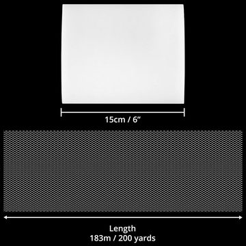 Handi Stitch Streudeko Weißer Tüllrolle - 15cm x 183m - Polyester Netzstoff, White Tulle Roll - 15cm x 183m - Polyester Mesh