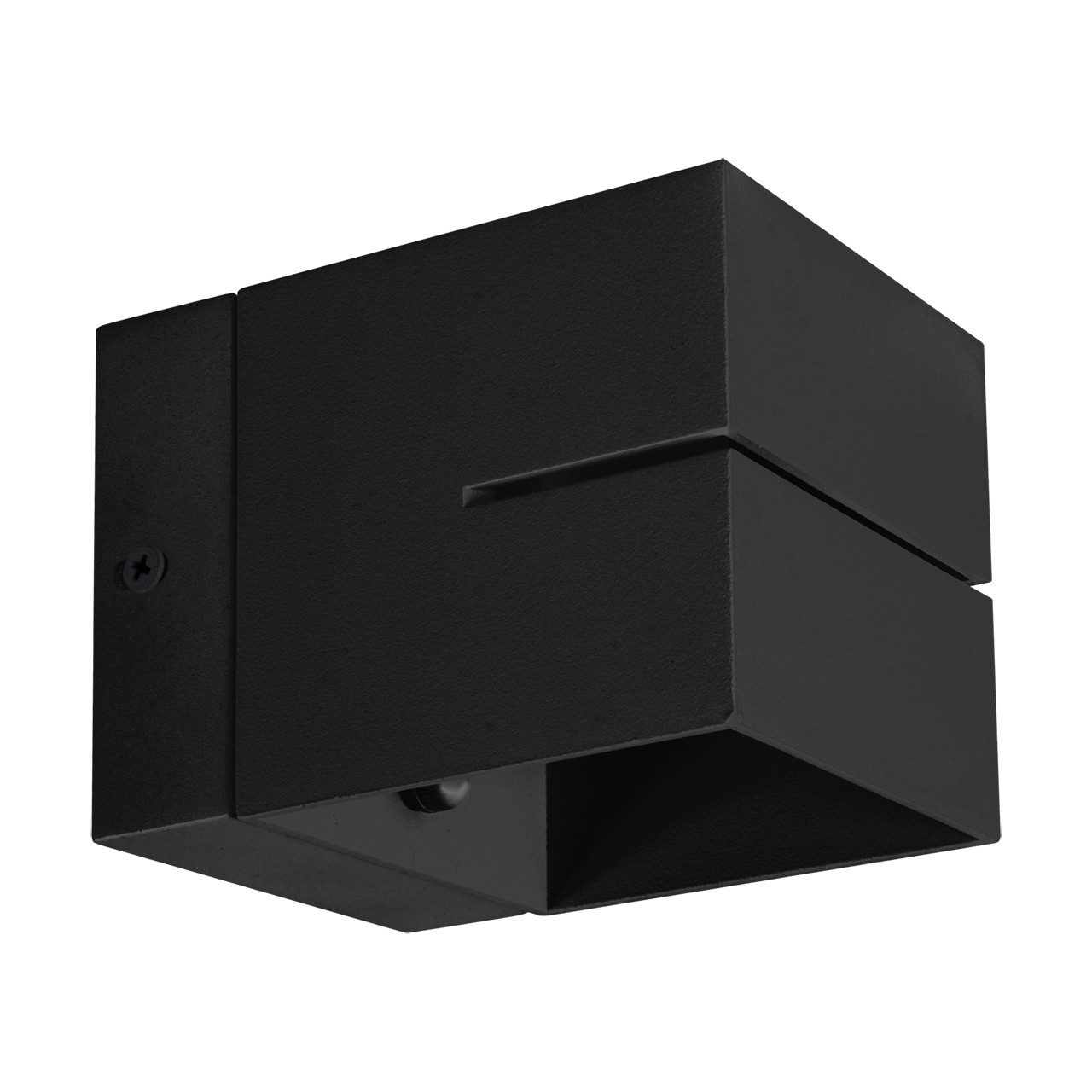 Licht-Erlebnisse Wandleuchte LUXOR, ohne Leuchtmittel, Aluminium G9 Up Down Schwarz eckig Modern