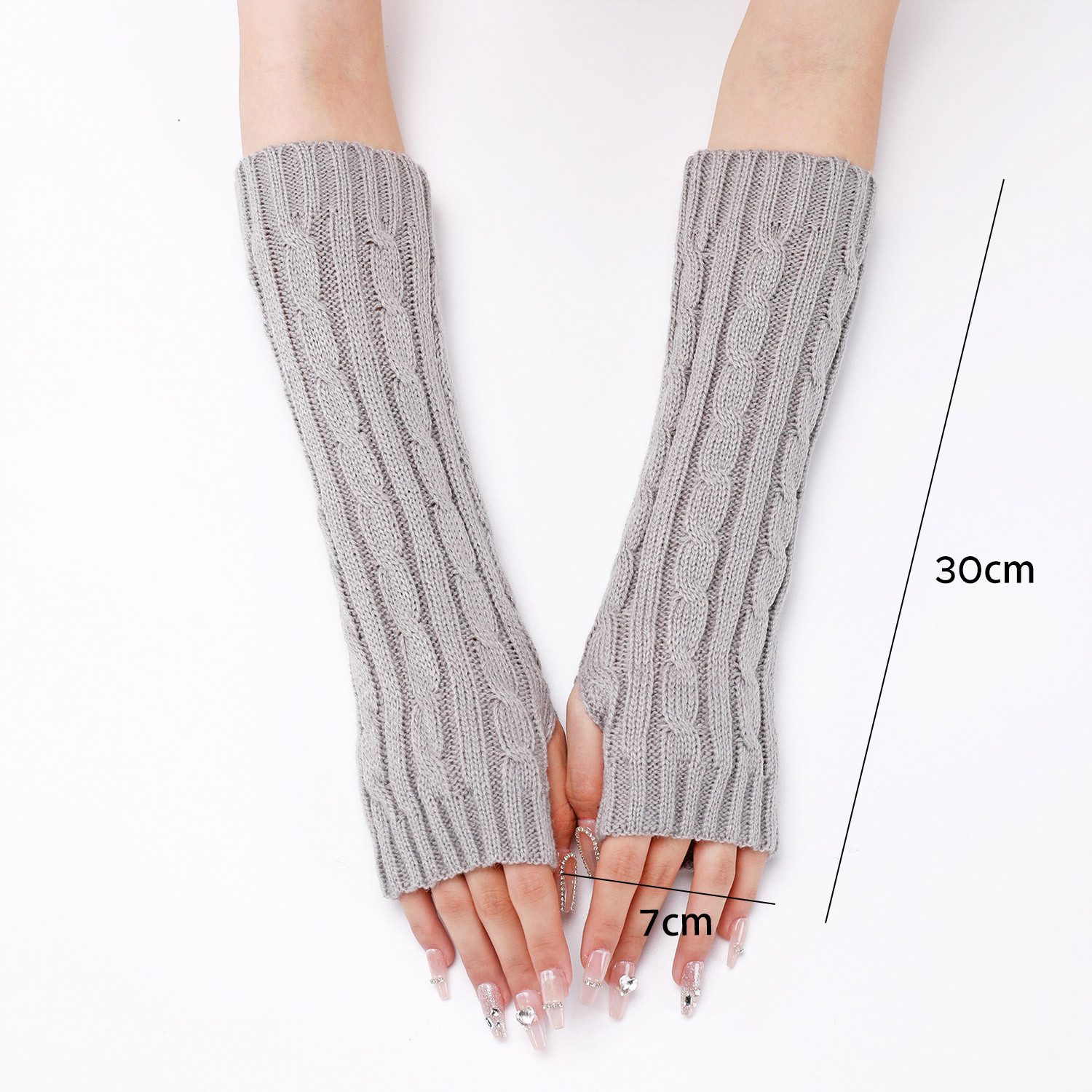 Refttenw Strickhandschuhe Damen Gestrickte Armwärmer Pulswärmer Armstulpen günstig online kaufen