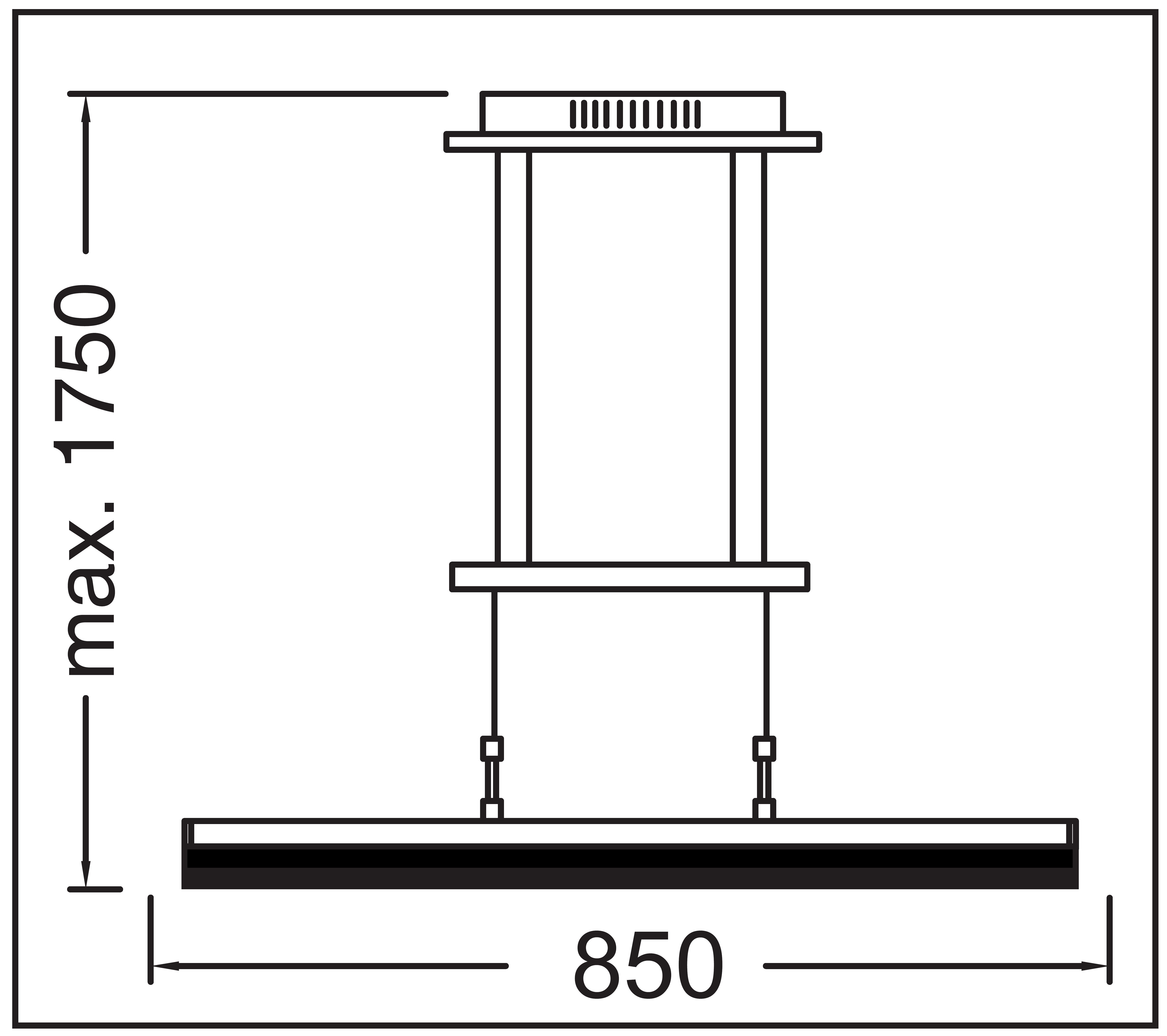 Hängelampe Esstischleuchte 3000K dimmbare Deckenleuchte, 2014-012A inkl. TRANGO LED LED satiniertem stufenlos Modul - & Pendelleuchte, 850mm warmweiß *WOW* Edelstahl-Optik in Watt mit Design Wohnzimmerlampe ca. Pendelleuchte LED 1x - 20 Acryl-Lampenschirm höhenverstellbar Lang