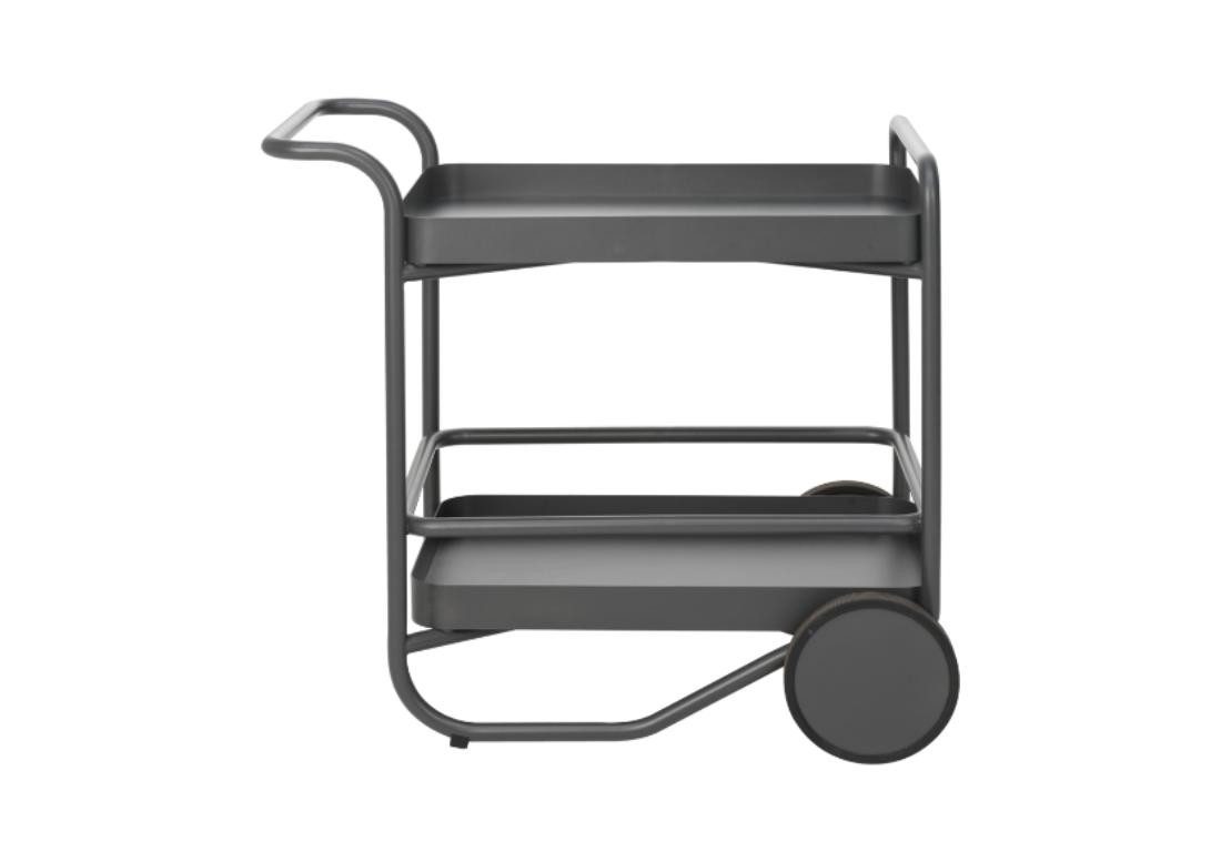 Natur24 Gartentisch Trolly Servierwagen 59 x 80 x 88 cm Aluminium Anthrazit