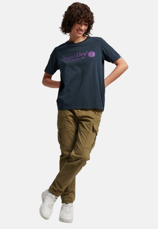Superdry T-Shirt T-Shirt Vintage Kurzarmshirt mit Schriftzug